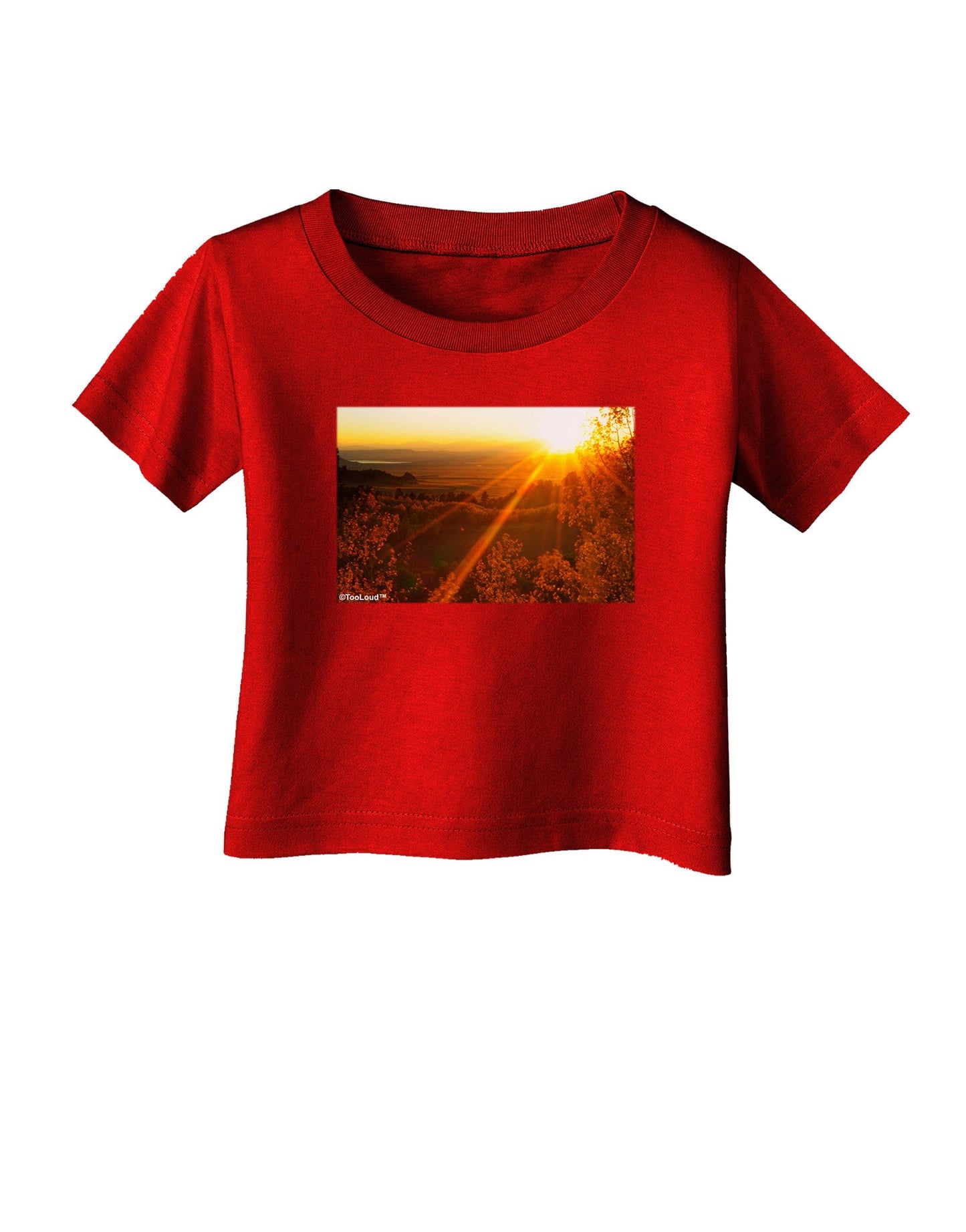 Colorado Sunset Infant T-Shirt Dark-Infant T-Shirt-TooLoud-Red-06-Months-Davson Sales