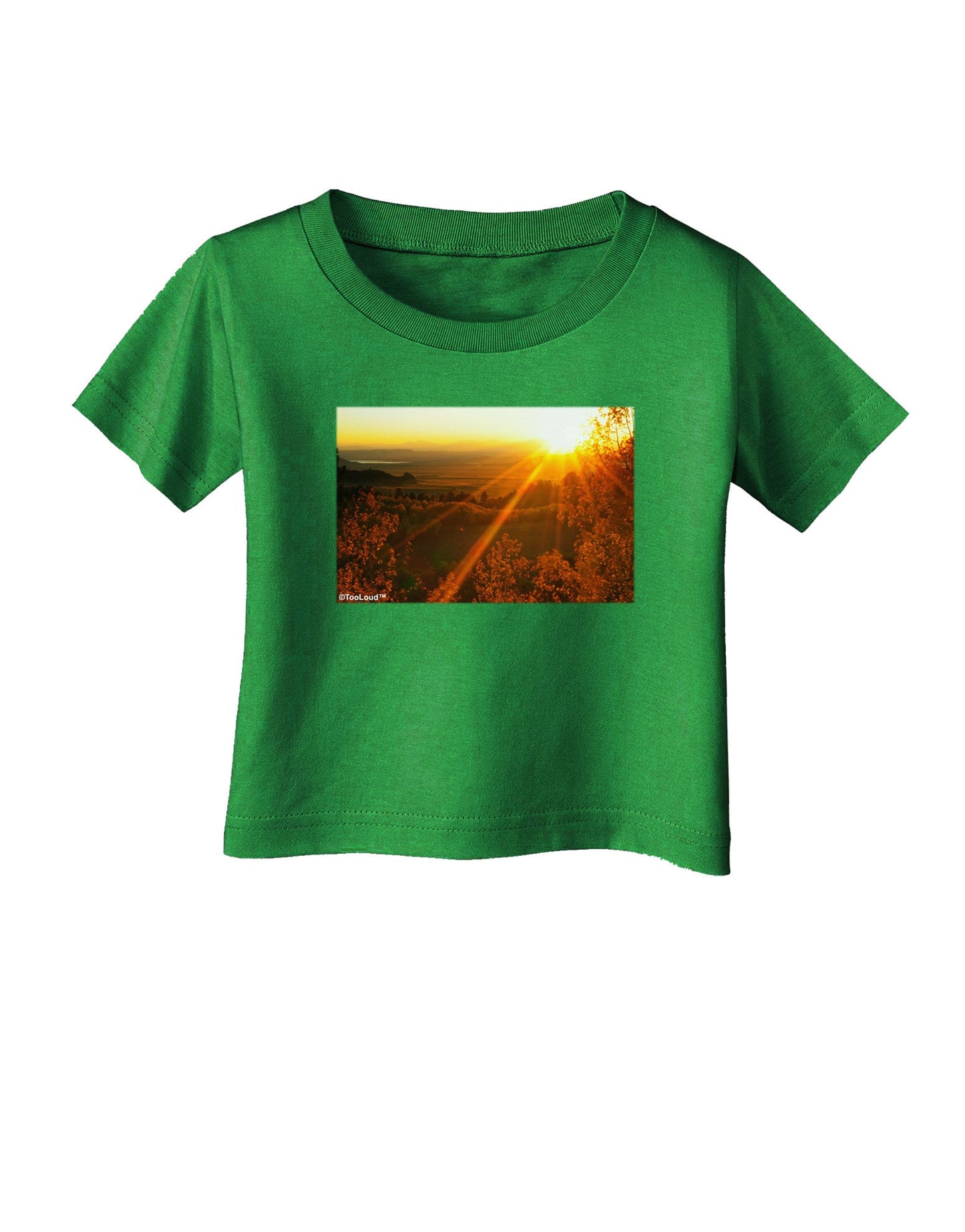 Colorado Sunset Infant T-Shirt Dark-Infant T-Shirt-TooLoud-Clover-Green-06-Months-Davson Sales