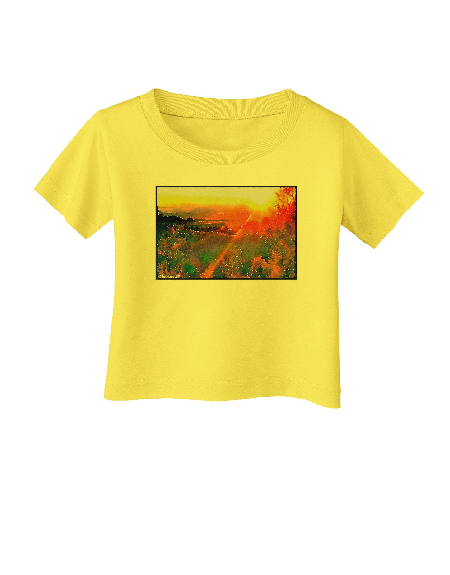 Colorado Sunset Watercolor Infant T-Shirt-Infant T-Shirt-TooLoud-Yellow-06-Months-Davson Sales