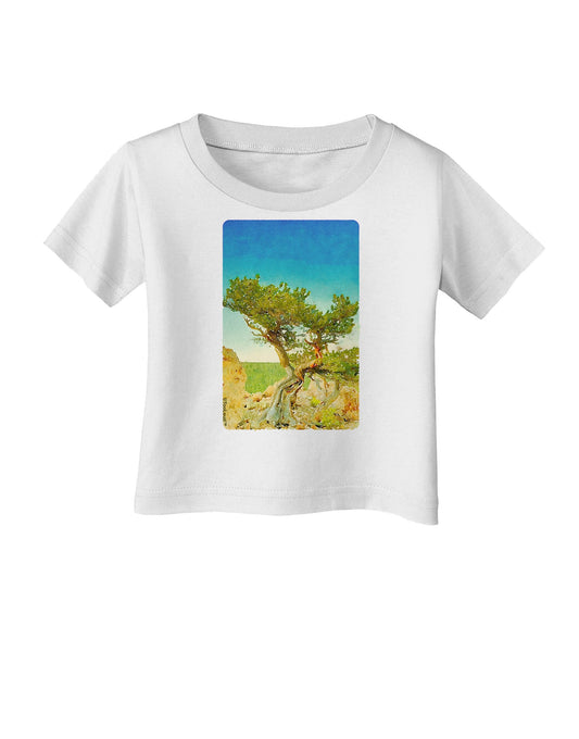 Colorado Tree Watercolor Infant T-Shirt-Infant T-Shirt-TooLoud-White-06-Months-Davson Sales