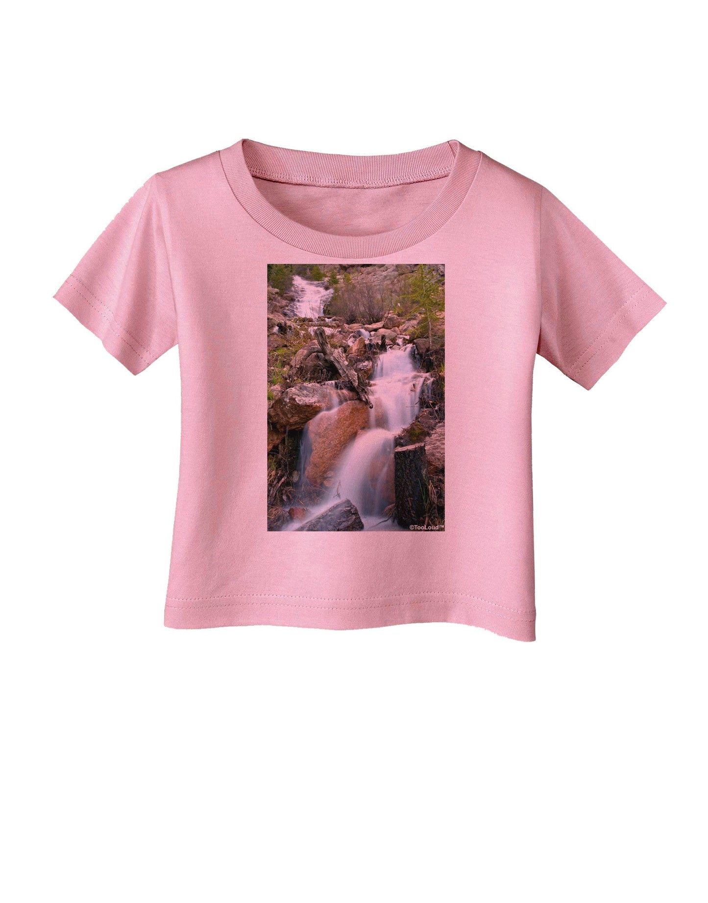 Colorado Waterfall Scene Infant T-Shirt-Infant T-Shirt-TooLoud-Candy-Pink-06-Months-Davson Sales