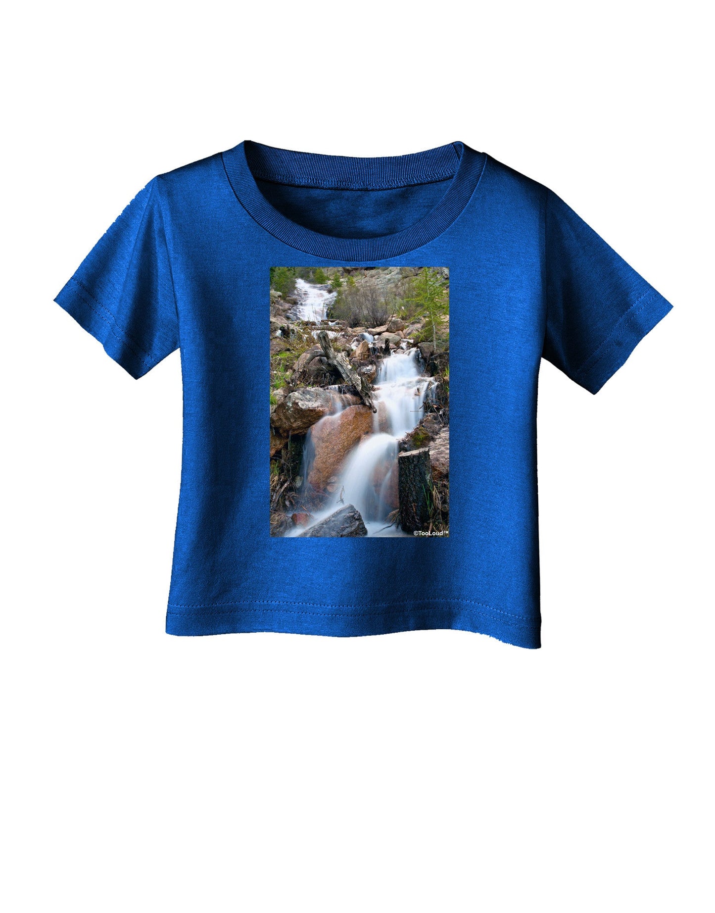 Colorado Waterfall Scene Infant T-Shirt Dark-Infant T-Shirt-TooLoud-Royal-Blue-06-Months-Davson Sales
