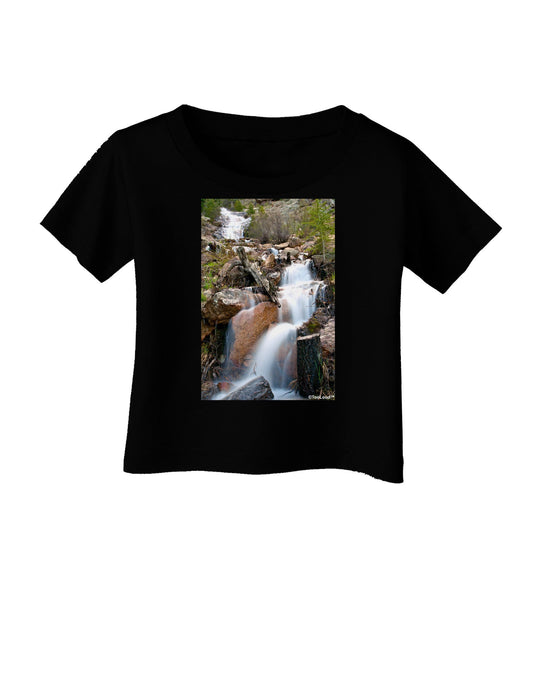 Colorado Waterfall Scene Infant T-Shirt Dark-Infant T-Shirt-TooLoud-Black-06-Months-Davson Sales