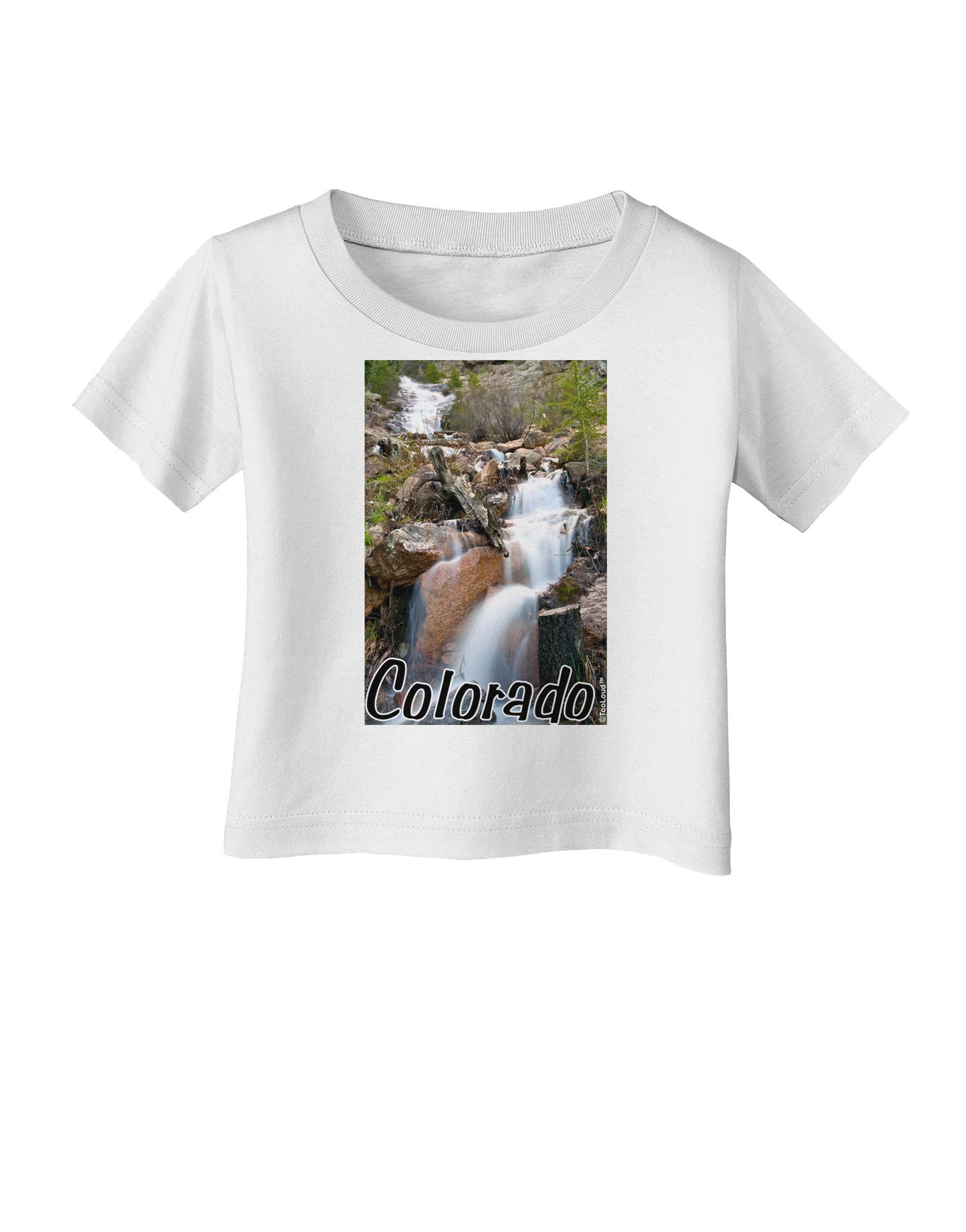 Colorado Waterfall Scene Text Infant T-Shirt-Infant T-Shirt-TooLoud-White-06-Months-Davson Sales