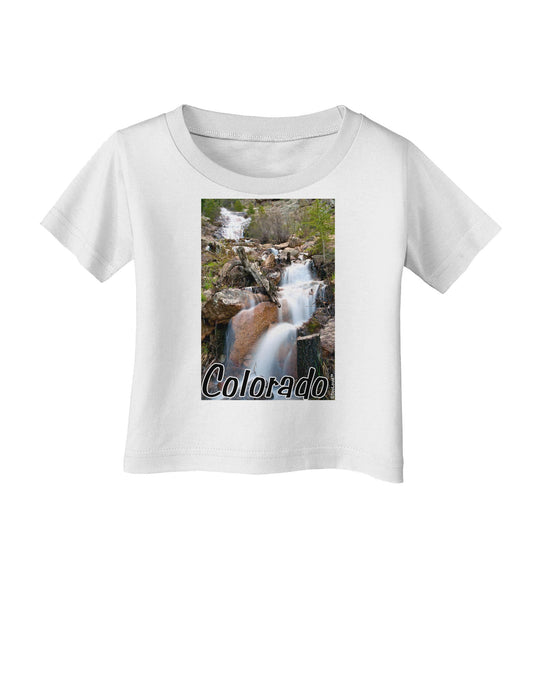 Colorado Waterfall Scene Text Infant T-Shirt-Infant T-Shirt-TooLoud-White-06-Months-Davson Sales