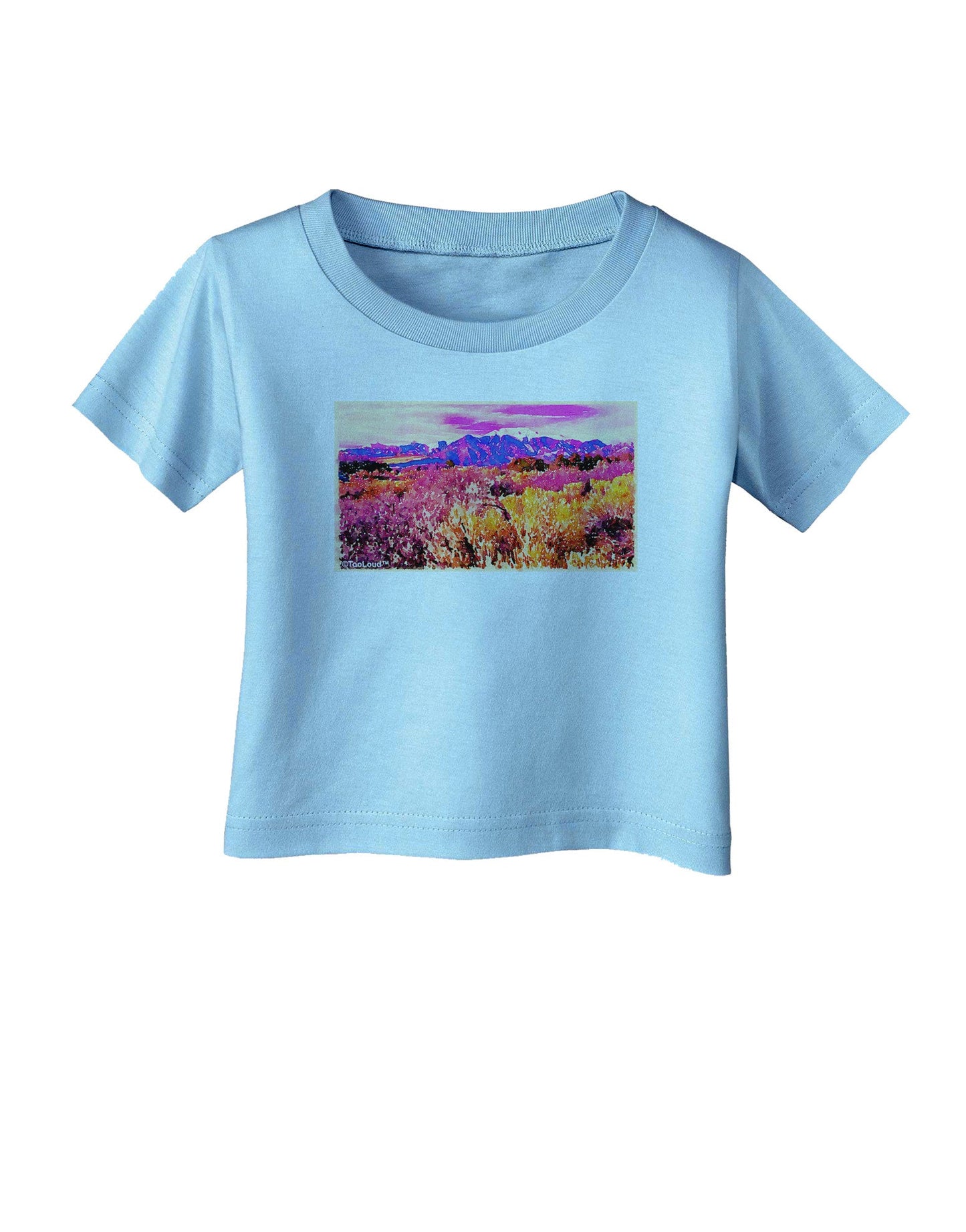 Colorful Colorado Mountains Infant T-Shirt-Infant T-Shirt-TooLoud-Aquatic-Blue-06-Months-Davson Sales