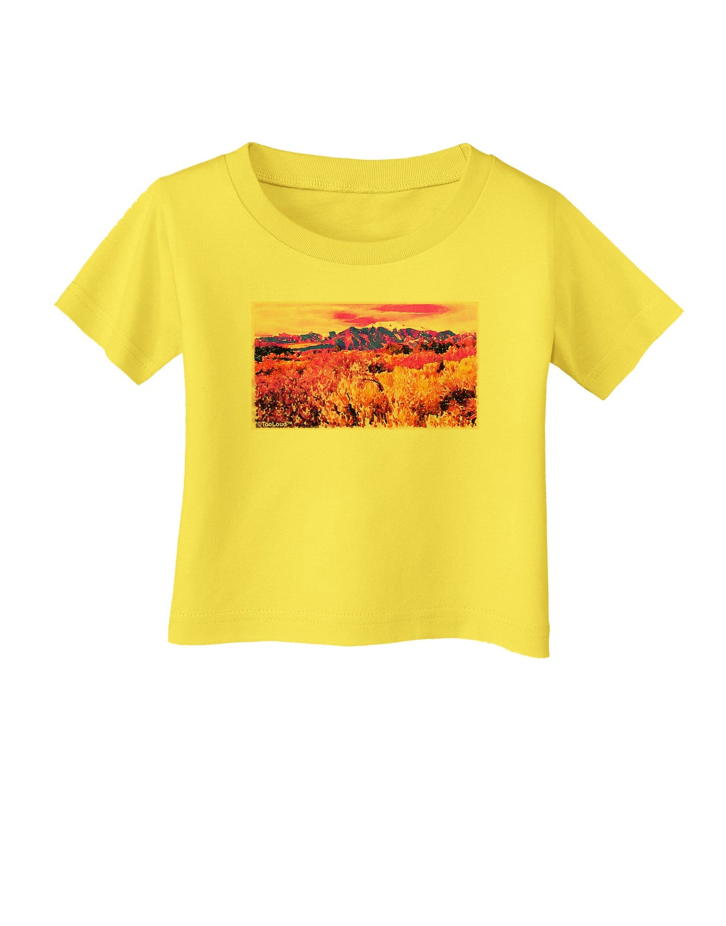 Colorful Colorado Mountains Infant T-Shirt-Infant T-Shirt-TooLoud-Yellow-06-Months-Davson Sales