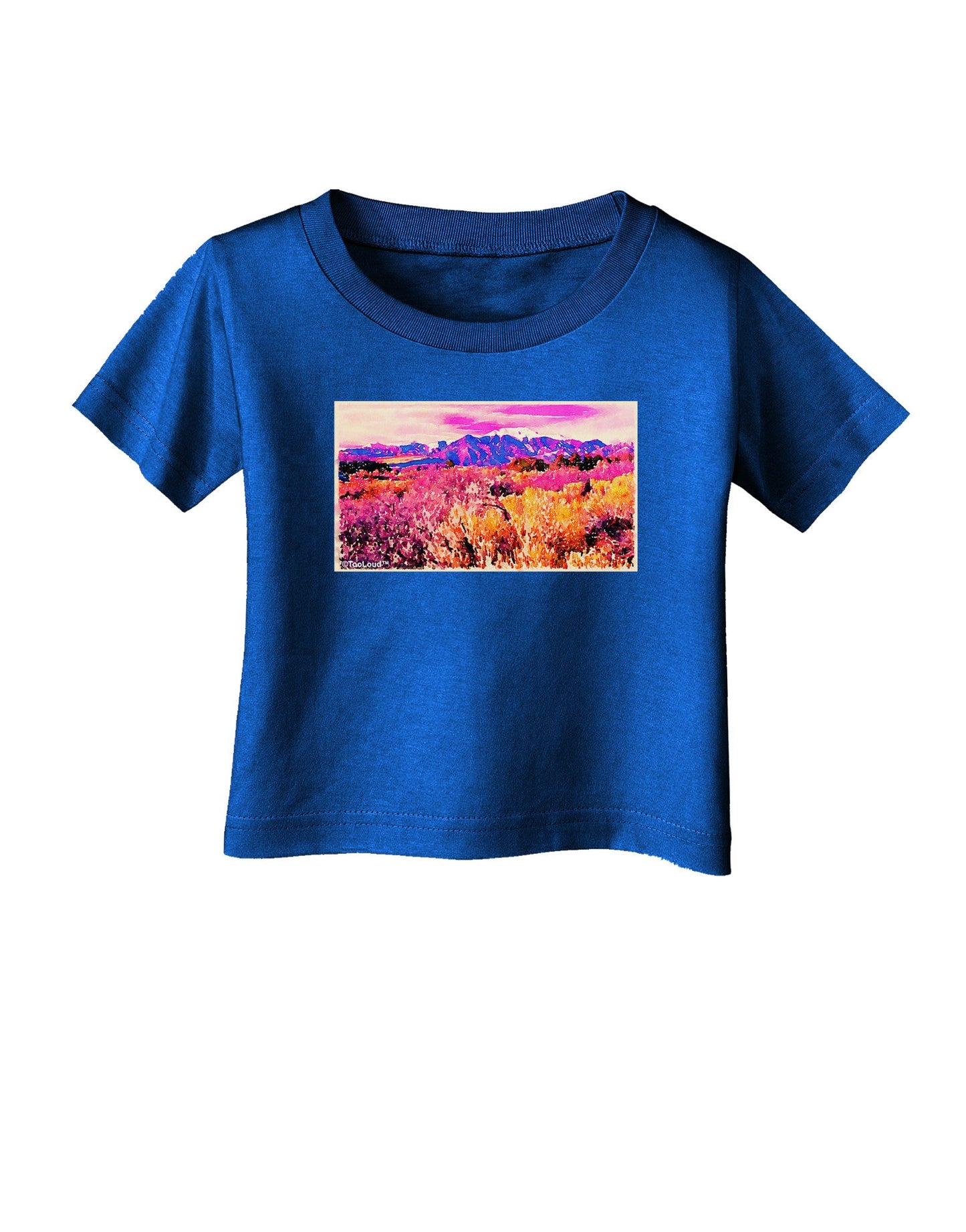 Colorful Colorado Mountains Infant T-Shirt Dark-Infant T-Shirt-TooLoud-Royal-Blue-06-Months-Davson Sales