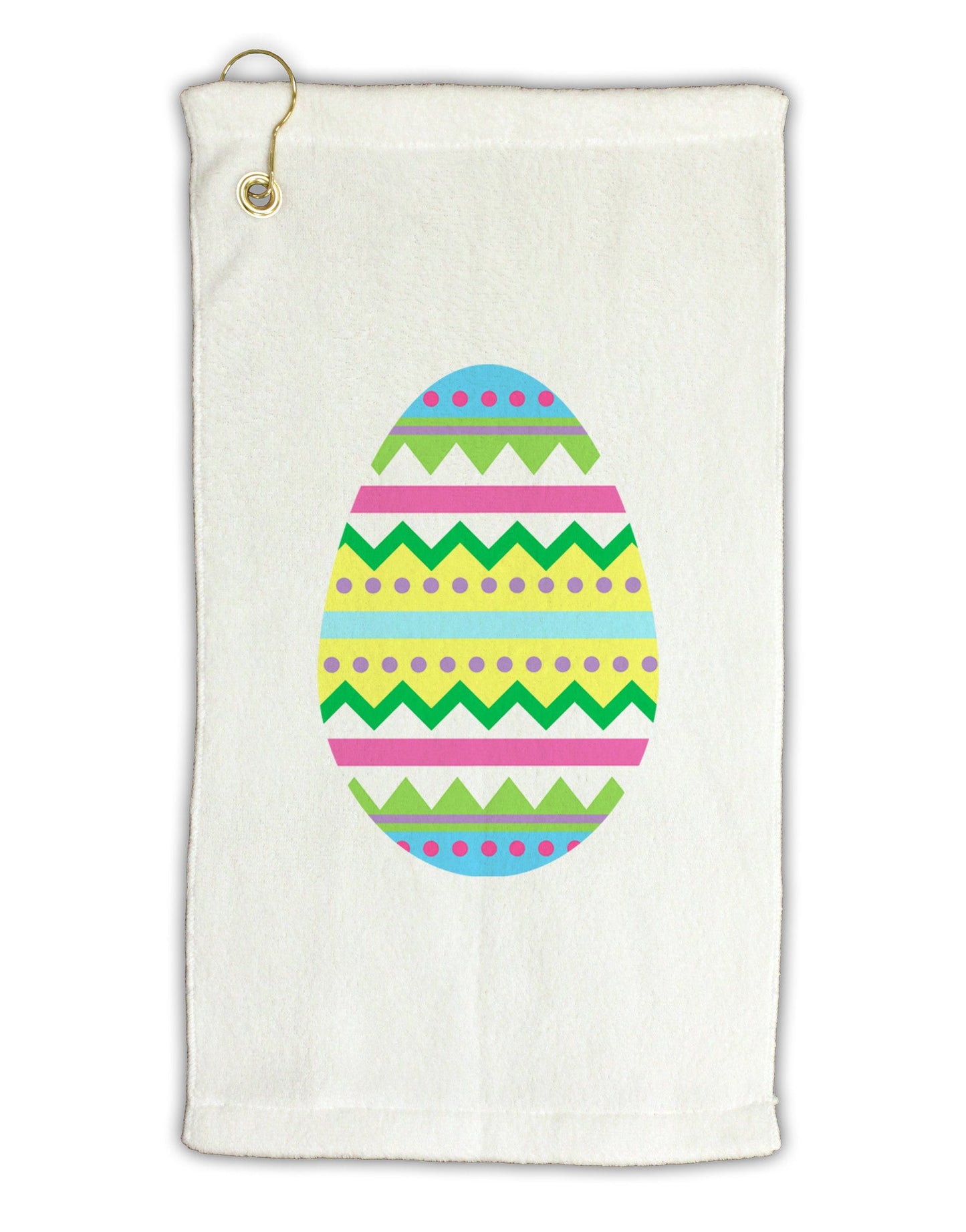 Colorful Easter Egg Micro Terry Gromet Golf Towel 11"x19-Golf Towel-TooLoud-White-Davson Sales