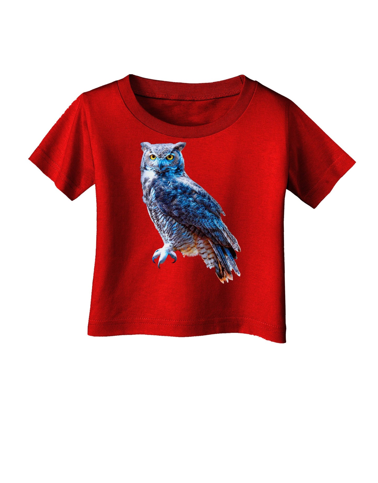 Colorful Great Horned Owl Infant T-Shirt Dark-Infant T-Shirt-TooLoud-Red-06-Months-Davson Sales