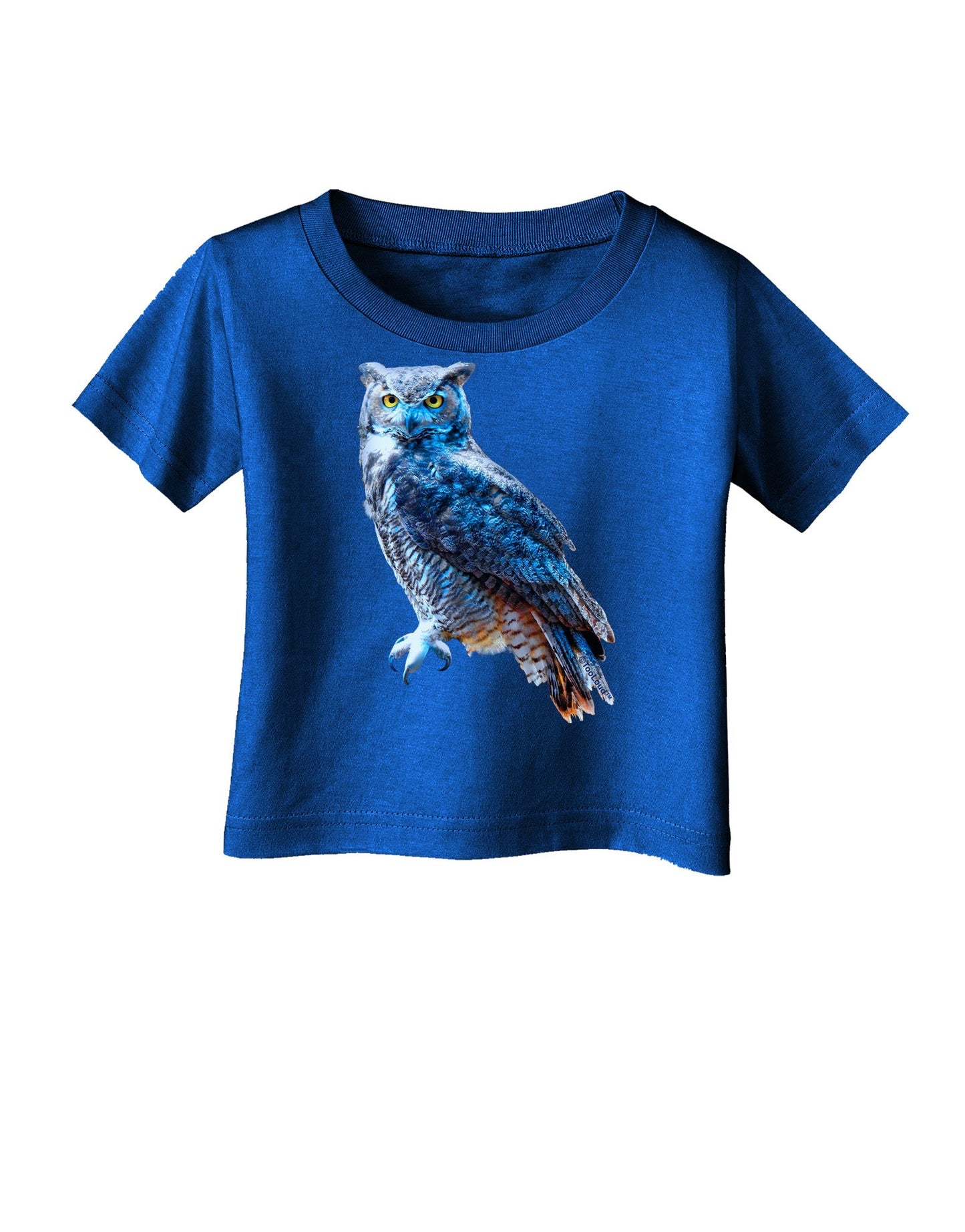 Colorful Great Horned Owl Infant T-Shirt Dark-Infant T-Shirt-TooLoud-Royal-Blue-06-Months-Davson Sales