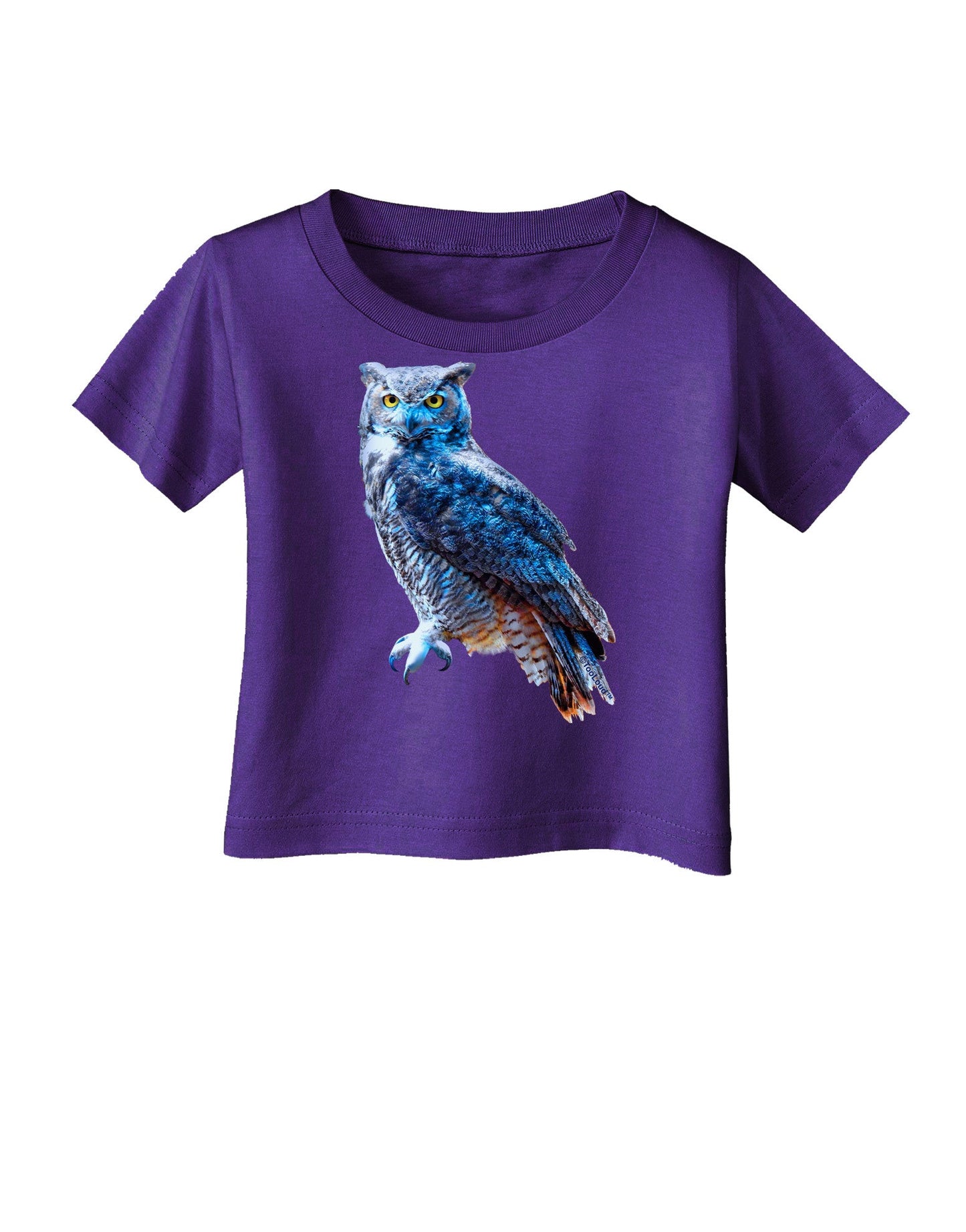 Colorful Great Horned Owl Infant T-Shirt Dark-Infant T-Shirt-TooLoud-Purple-06-Months-Davson Sales