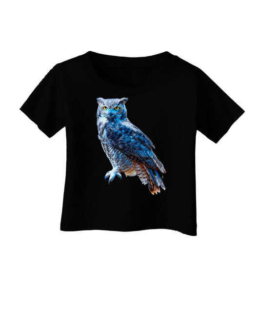 Colorful Great Horned Owl Infant T-Shirt Dark-Infant T-Shirt-TooLoud-Black-06-Months-Davson Sales