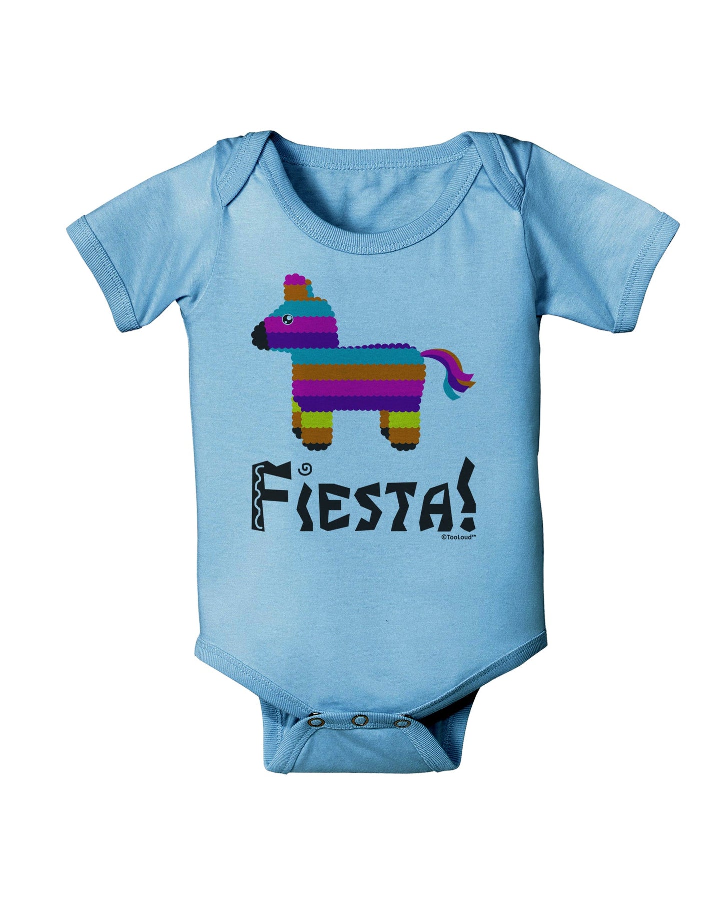 Colorful Pinata Design - Fiesta Baby Romper Bodysuit by TooLoud-Baby Romper-TooLoud-Light-Blue-06-Months-Davson Sales