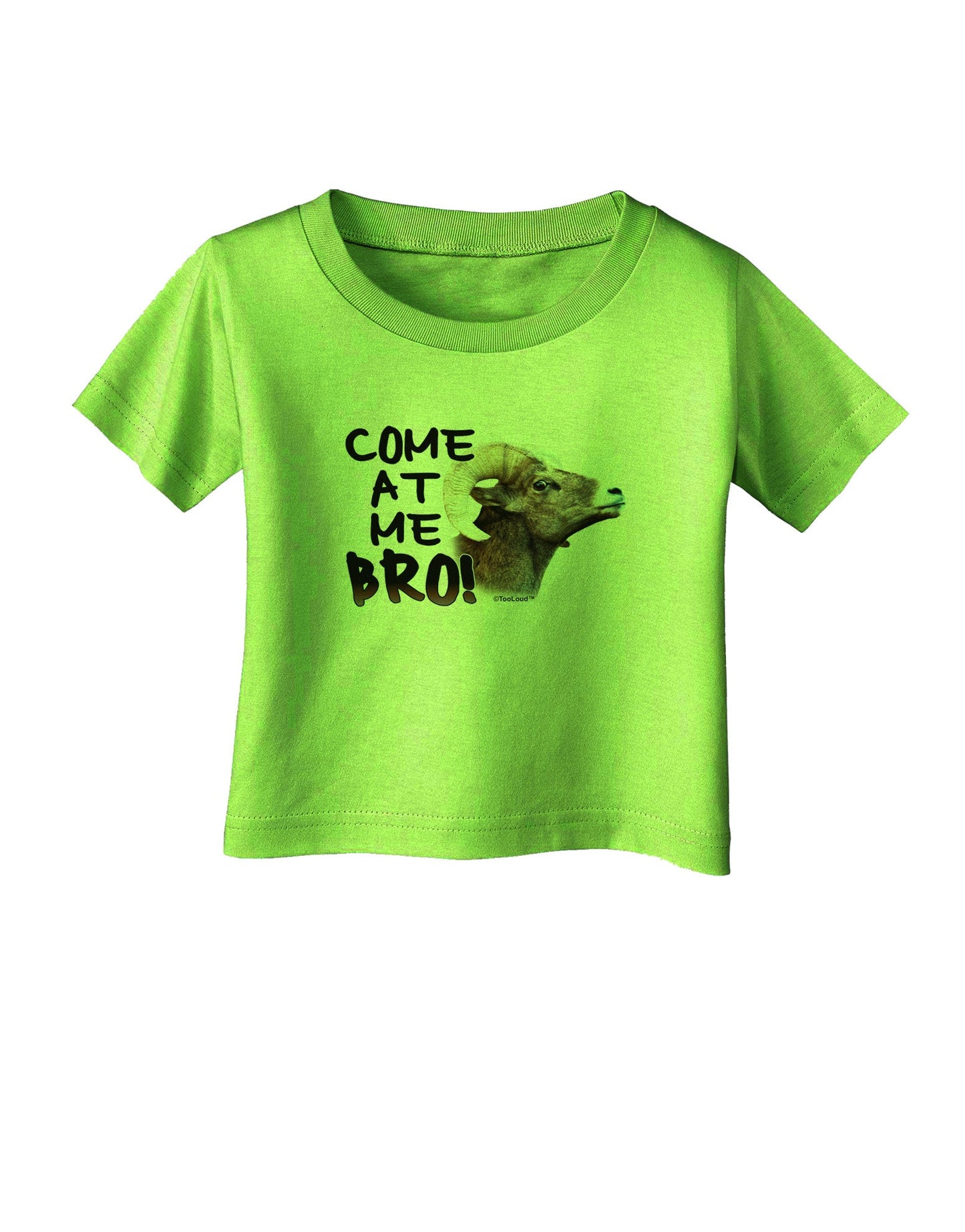 Come At Me Bro Big Horn Infant T-Shirt-Infant T-Shirt-TooLoud-Lime-Green-06-Months-Davson Sales