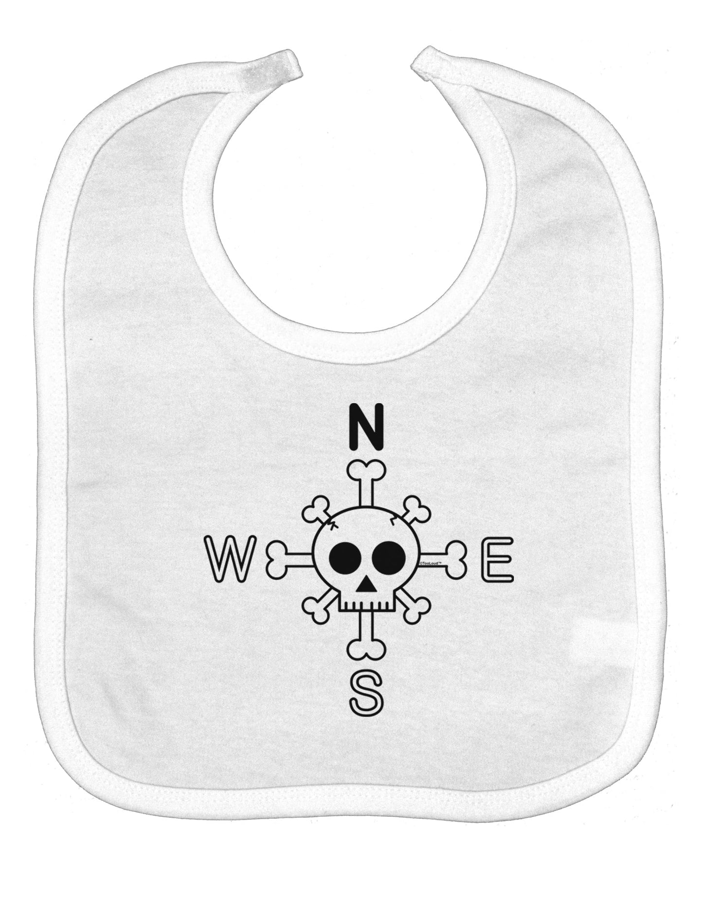Compass Rose - Skull and Crossbones Baby Bib