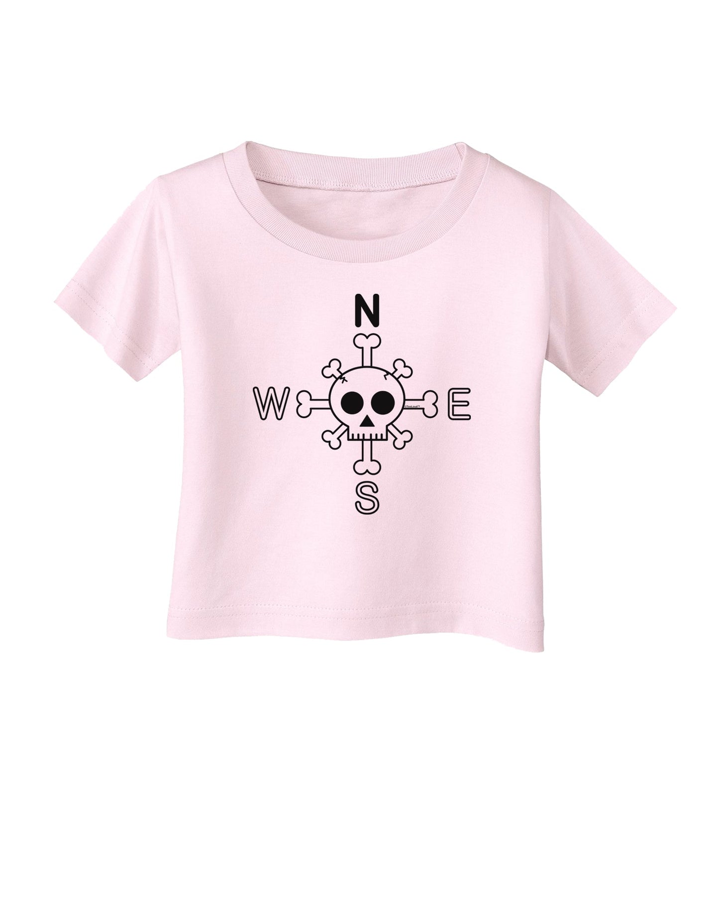 Compass Rose - Skull and Crossbones Infant T-Shirt-Infant T-Shirt-TooLoud-Light-Pink-06-Months-Davson Sales