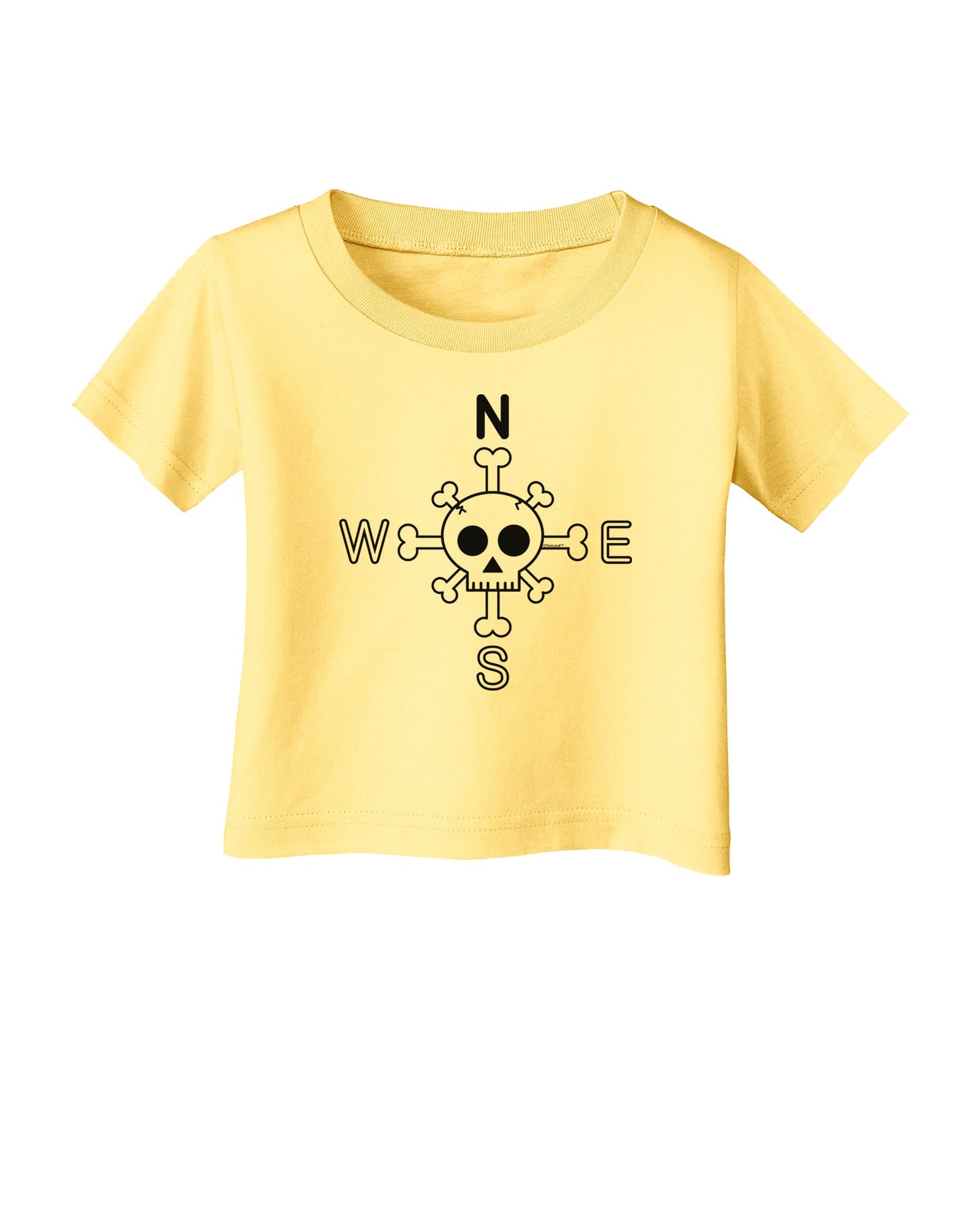 Compass Rose - Skull and Crossbones Infant T-Shirt-Infant T-Shirt-TooLoud-Daffodil-Yellow-06-Months-Davson Sales