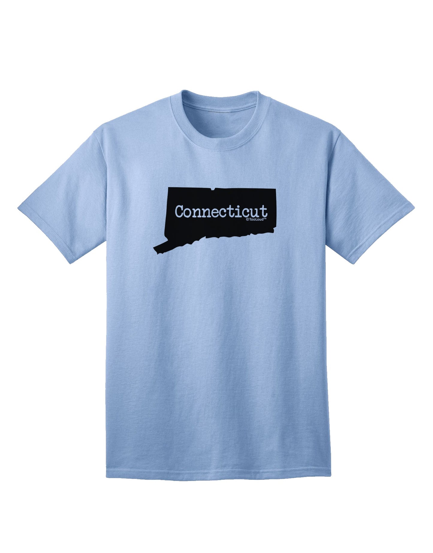 Connecticut - United States Shape Adult T-Shirt: A Stylish Addition to Your Wardrobe by TooLoud-Mens T-shirts-TooLoud-Light-Blue-Small-Davson Sales