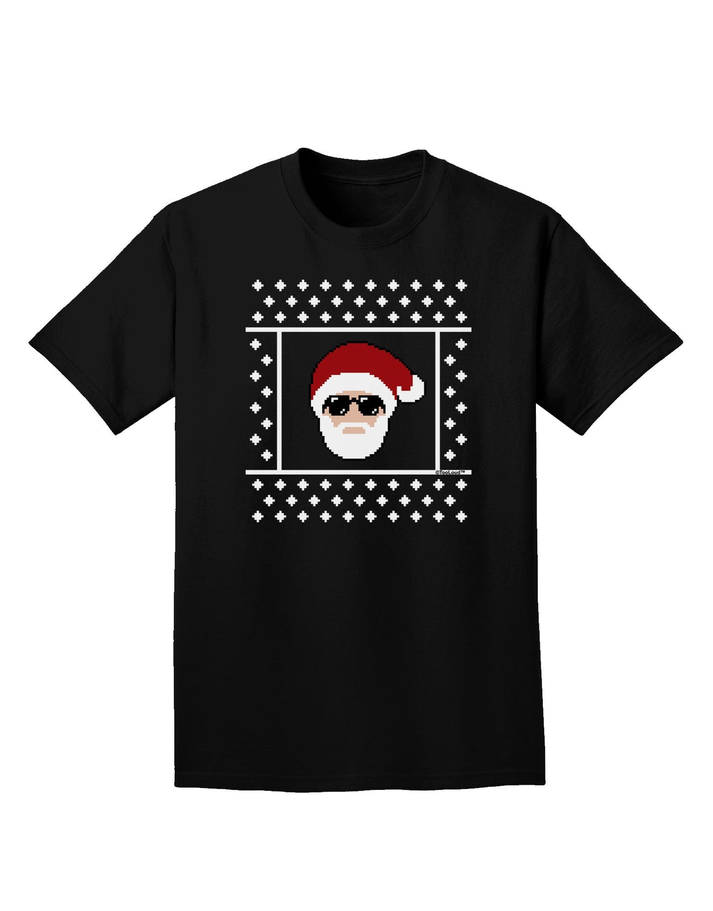 Cool Santa Christmas Sweater Adult Dark T-Shirt-Mens T-Shirt-TooLoud-Black-Small-Davson Sales