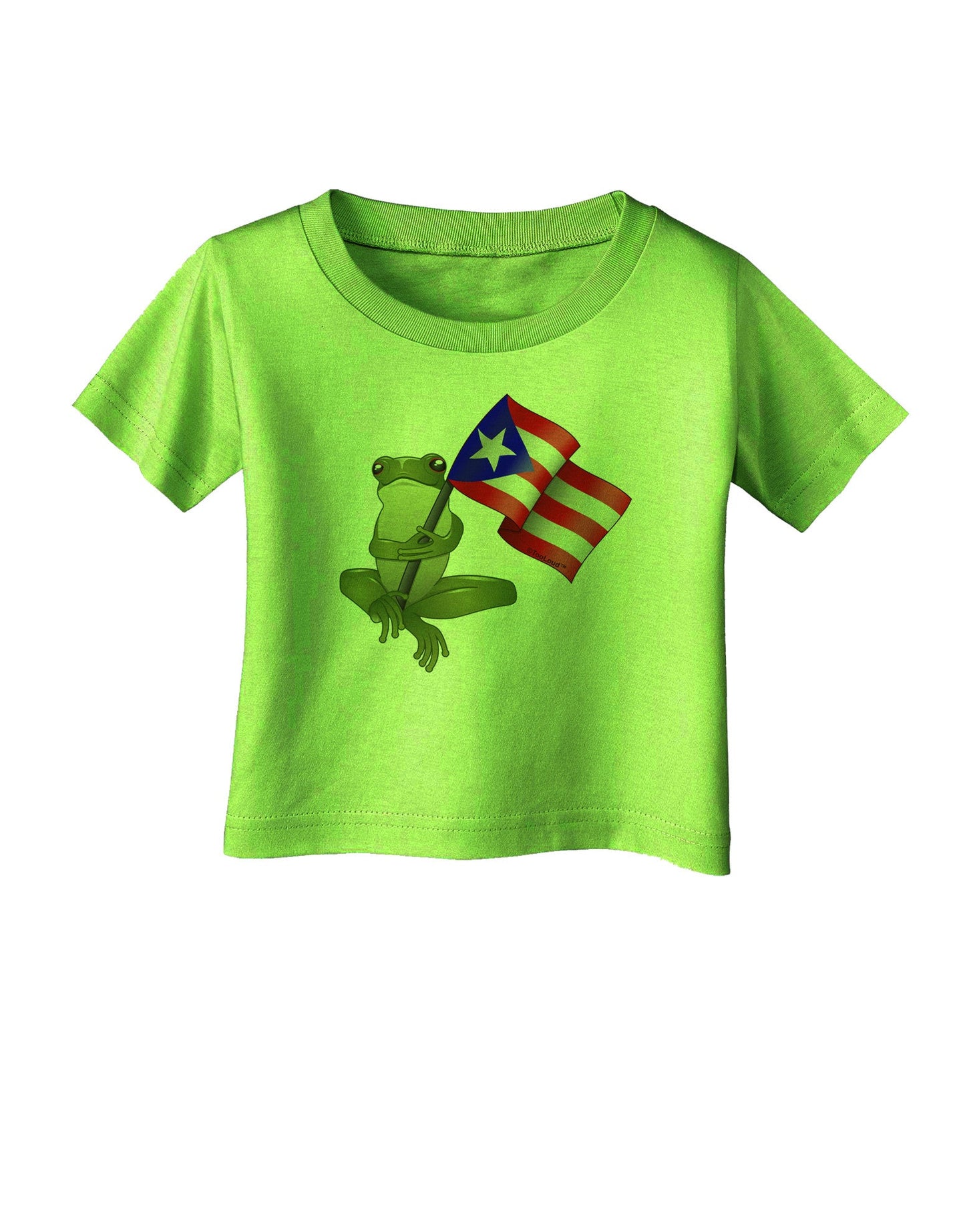 Coqui Holding Flag Infant T-Shirt-Infant T-Shirt-TooLoud-Lime-Green-06-Months-Davson Sales