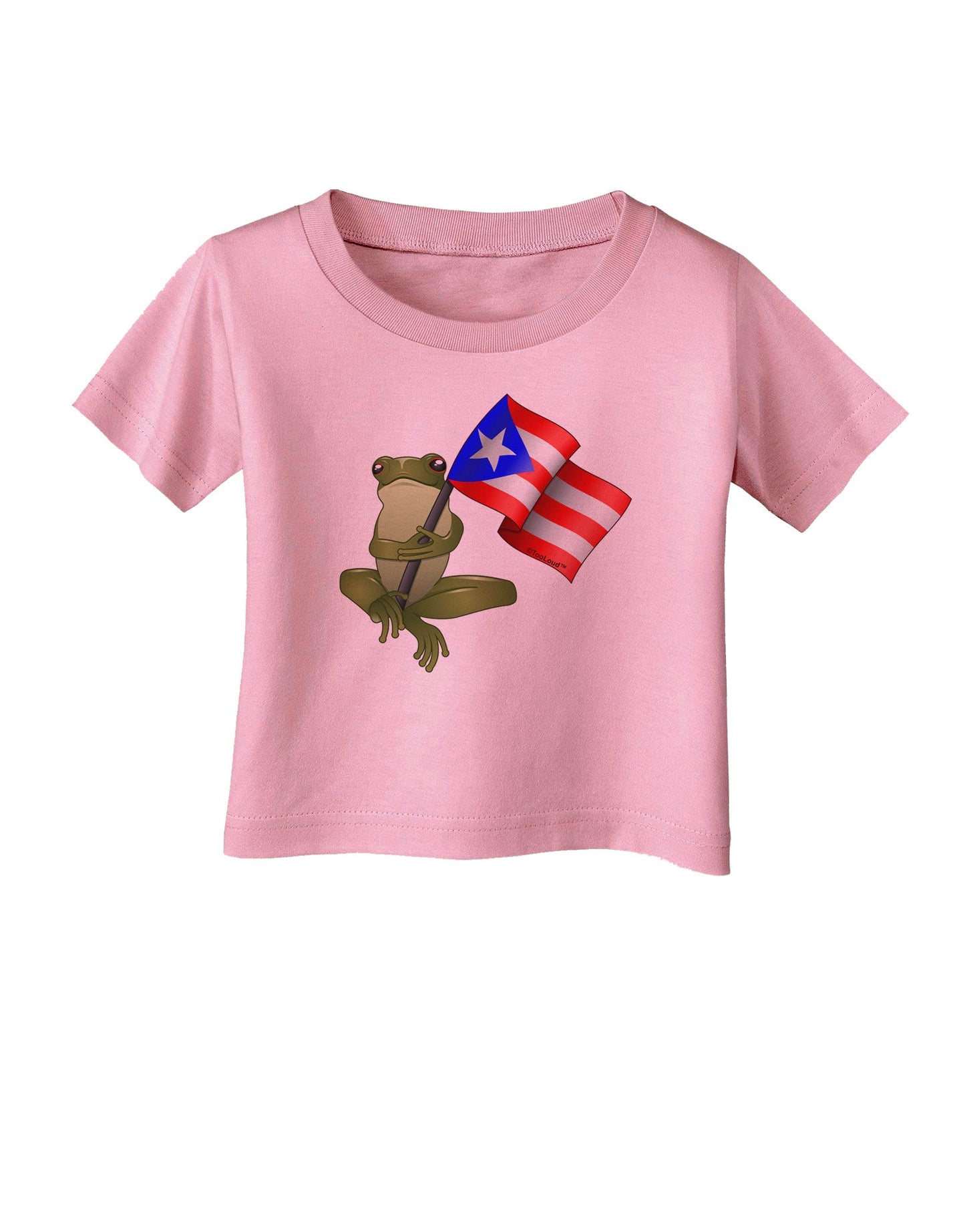 Coqui Holding Flag Infant T-Shirt-Infant T-Shirt-TooLoud-Candy-Pink-06-Months-Davson Sales