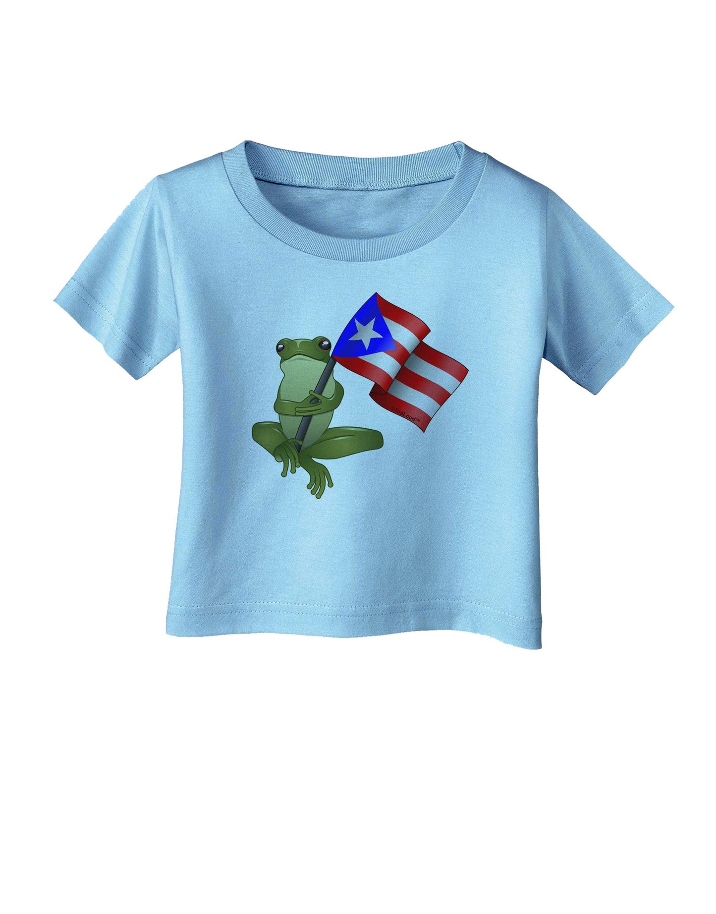 Coqui Holding Flag Infant T-Shirt-Infant T-Shirt-TooLoud-Aquatic-Blue-06-Months-Davson Sales