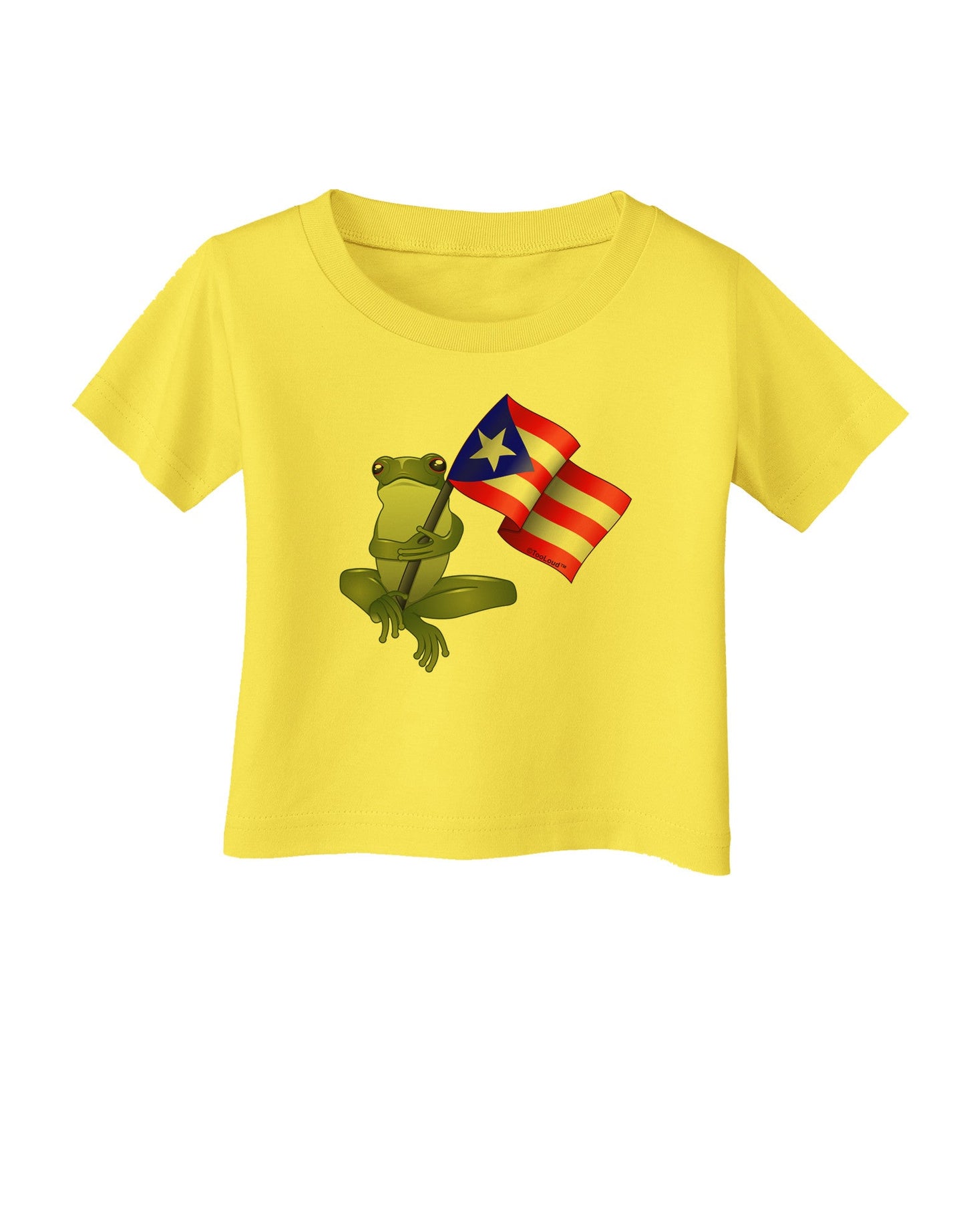 Coqui Holding Flag Infant T-Shirt-Infant T-Shirt-TooLoud-Yellow-06-Months-Davson Sales
