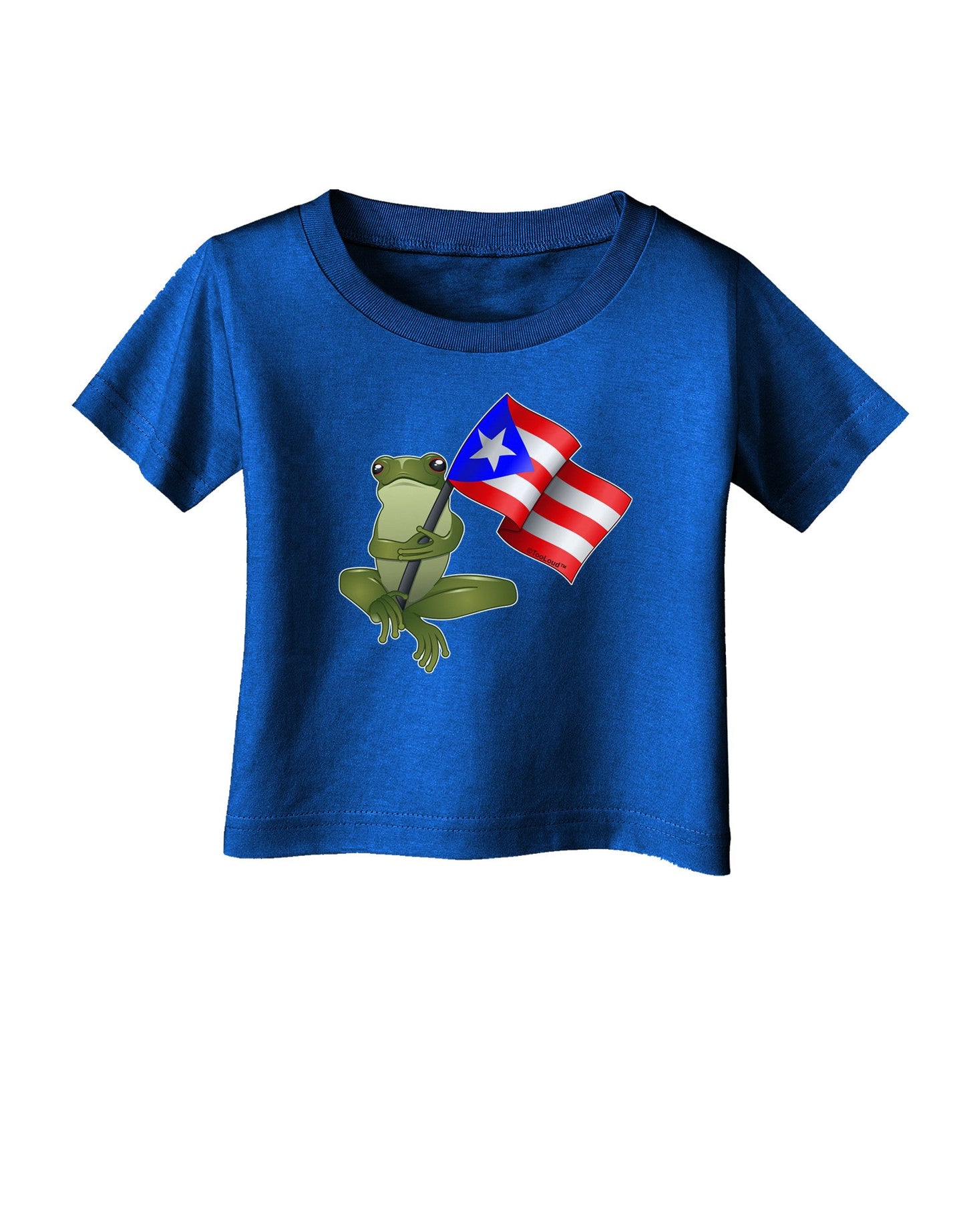 Coqui Holding Flag Infant T-Shirt Dark-Infant T-Shirt-TooLoud-Royal-Blue-06-Months-Davson Sales
