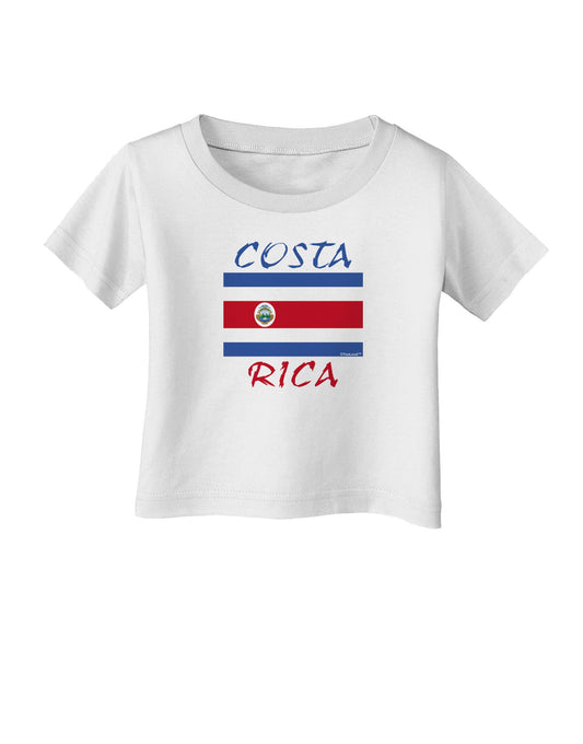 Costa Rica Flag Infant T-Shirt-Infant T-Shirt-TooLoud-White-06-Months-Davson Sales