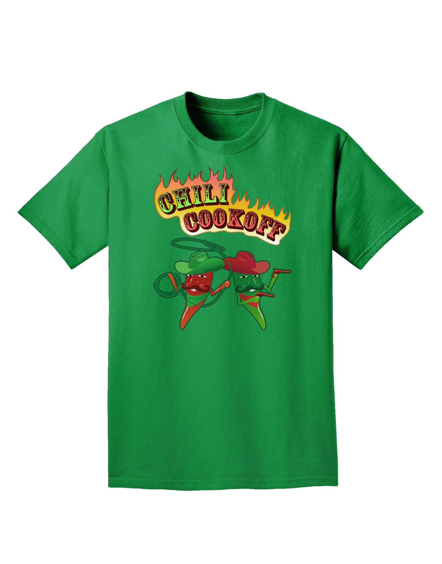 Cowboy Chili Cookoff Adult Dark T-Shirt-Mens T-Shirt-TooLoud-Kelly-Green-Small-Davson Sales
