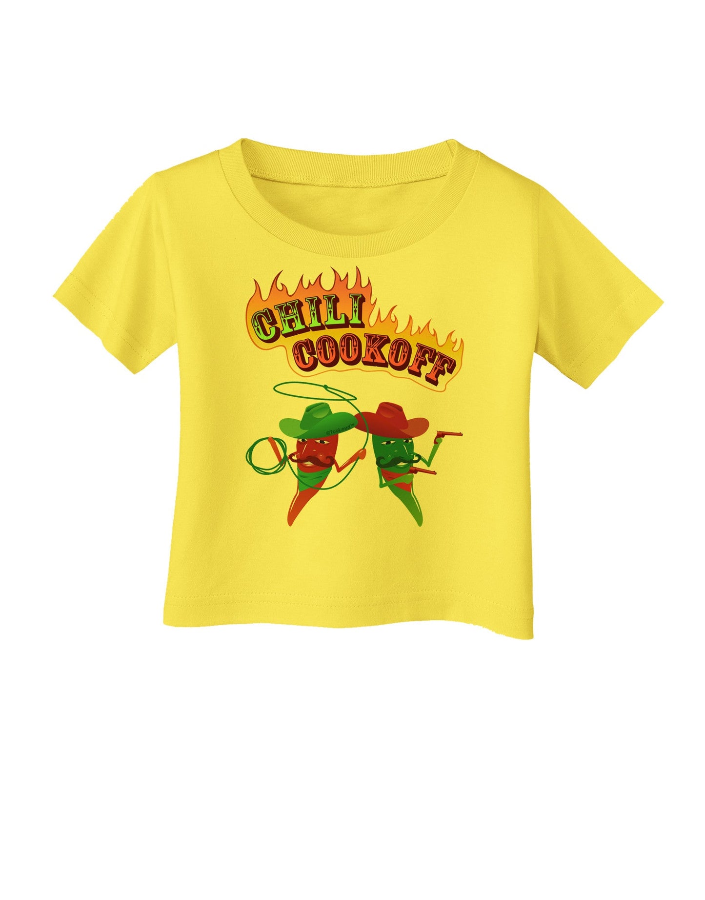 Cowboy Chili Cookoff Infant T-Shirt-Infant T-Shirt-TooLoud-Yellow-06-Months-Davson Sales