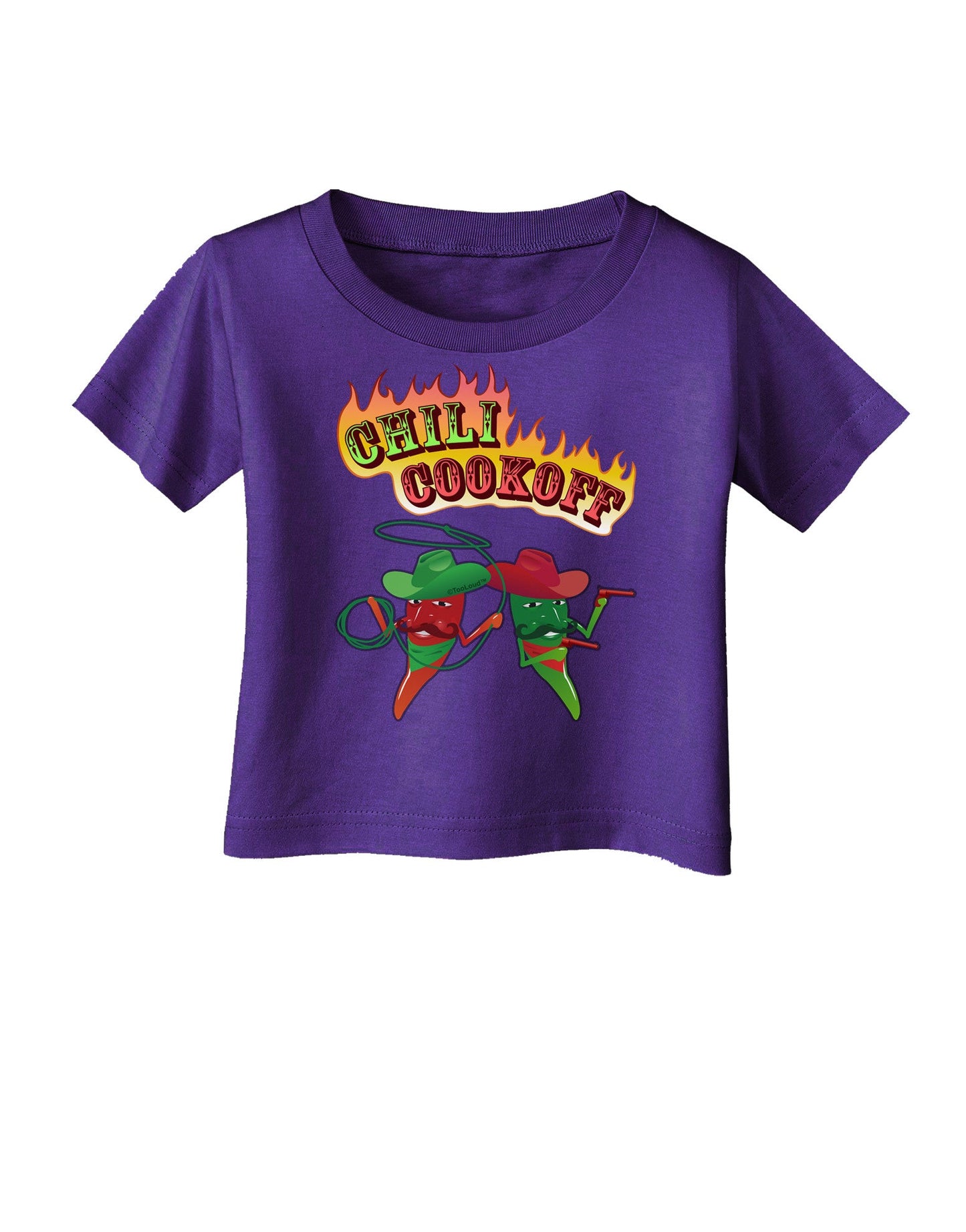Cowboy Chili Cookoff Infant T-Shirt Dark-Infant T-Shirt-TooLoud-Purple-06-Months-Davson Sales