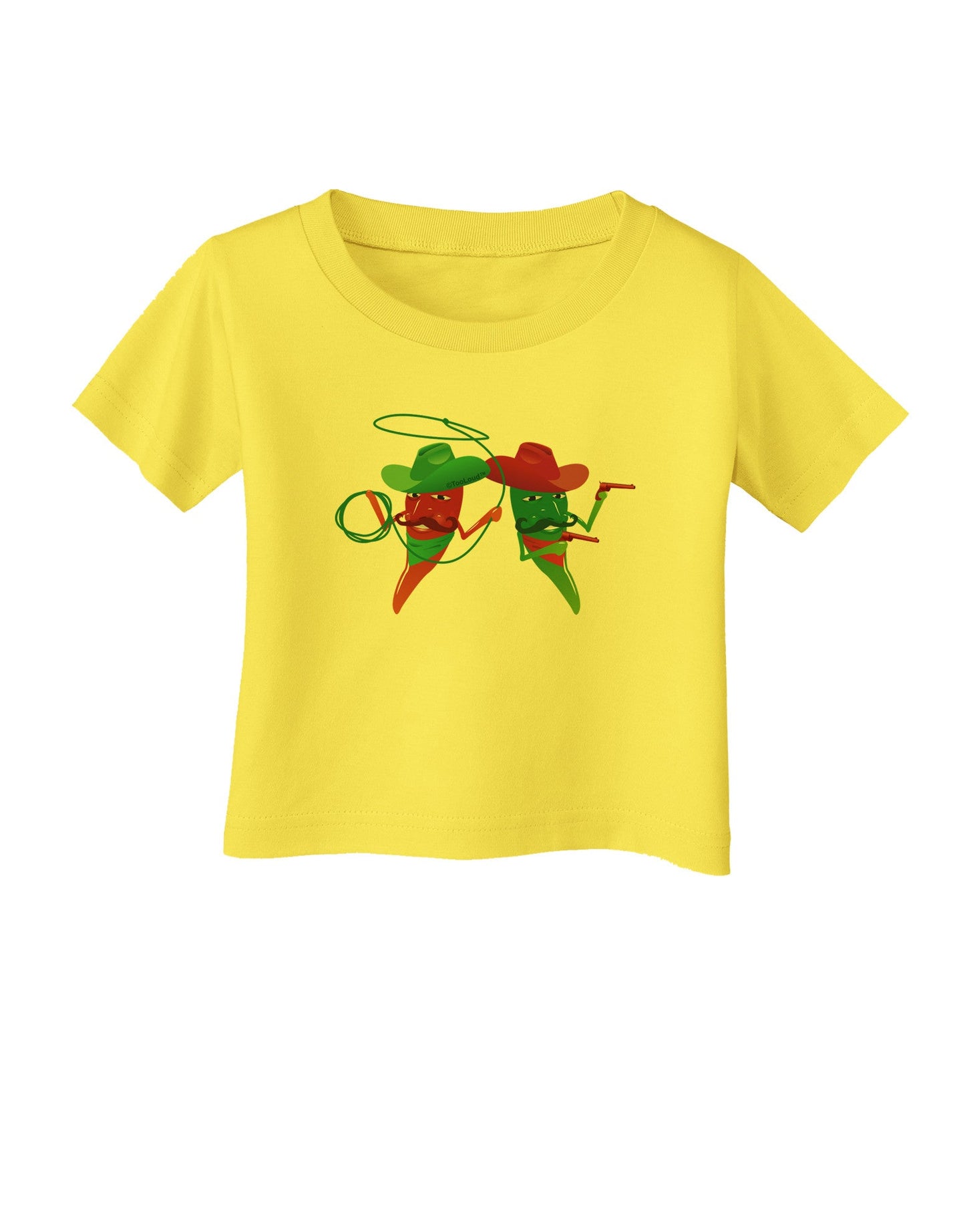 Cowboy Chili Peppers Infant T-Shirt-Infant T-Shirt-TooLoud-Yellow-06-Months-Davson Sales