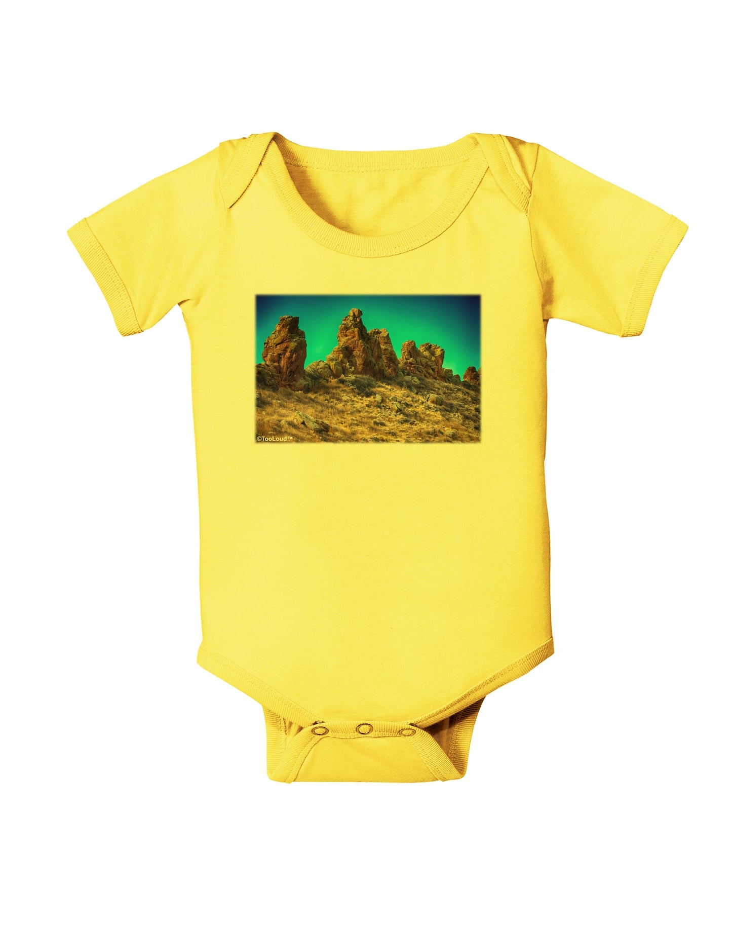 Crags in Colorado Baby Romper Bodysuit by TooLoud-Baby Romper-TooLoud-Yellow-06-Months-Davson Sales