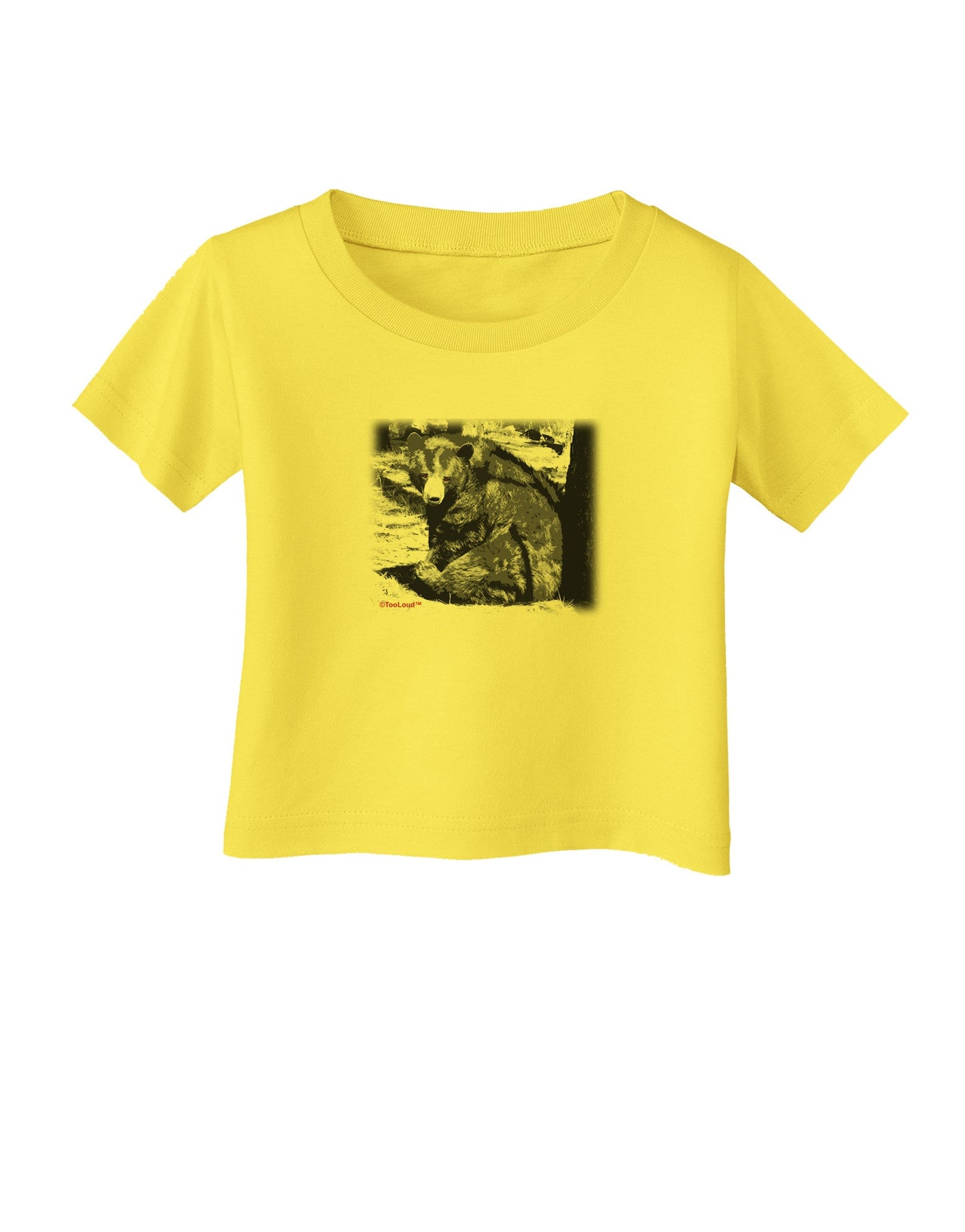 Creepy Black Bear Infant T-Shirt-Infant T-Shirt-TooLoud-Yellow-06-Months-Davson Sales