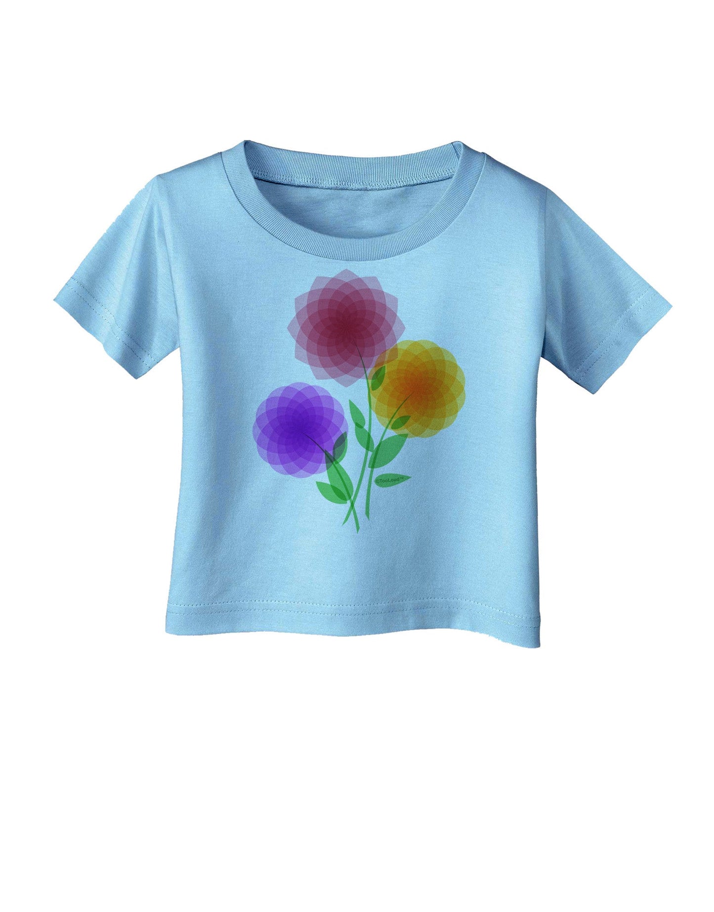 Crystal Dahlias Infant T-Shirt-Infant T-Shirt-TooLoud-Aquatic-Blue-06-Months-Davson Sales