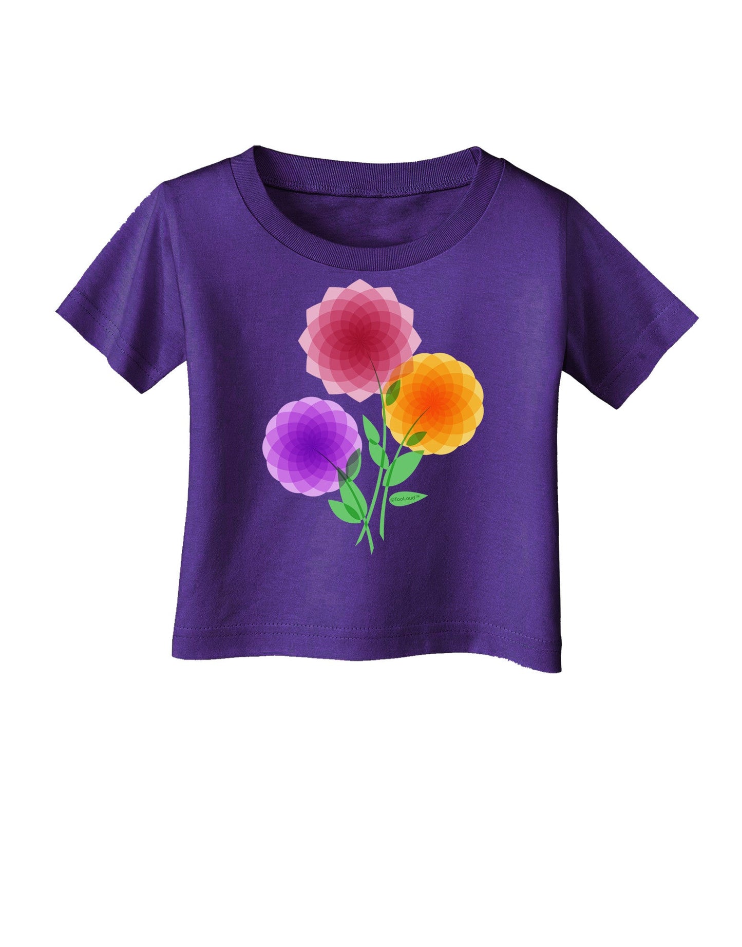 Crystal Dahlias Infant T-Shirt Dark-Infant T-Shirt-TooLoud-Purple-06-Months-Davson Sales