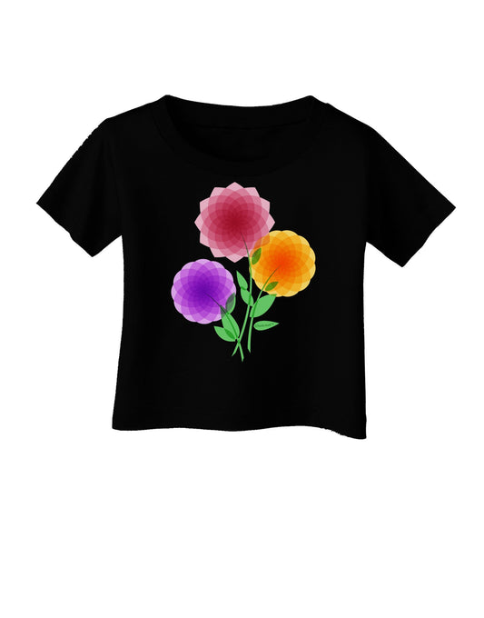 Crystal Dahlias Infant T-Shirt Dark-Infant T-Shirt-TooLoud-Black-06-Months-Davson Sales