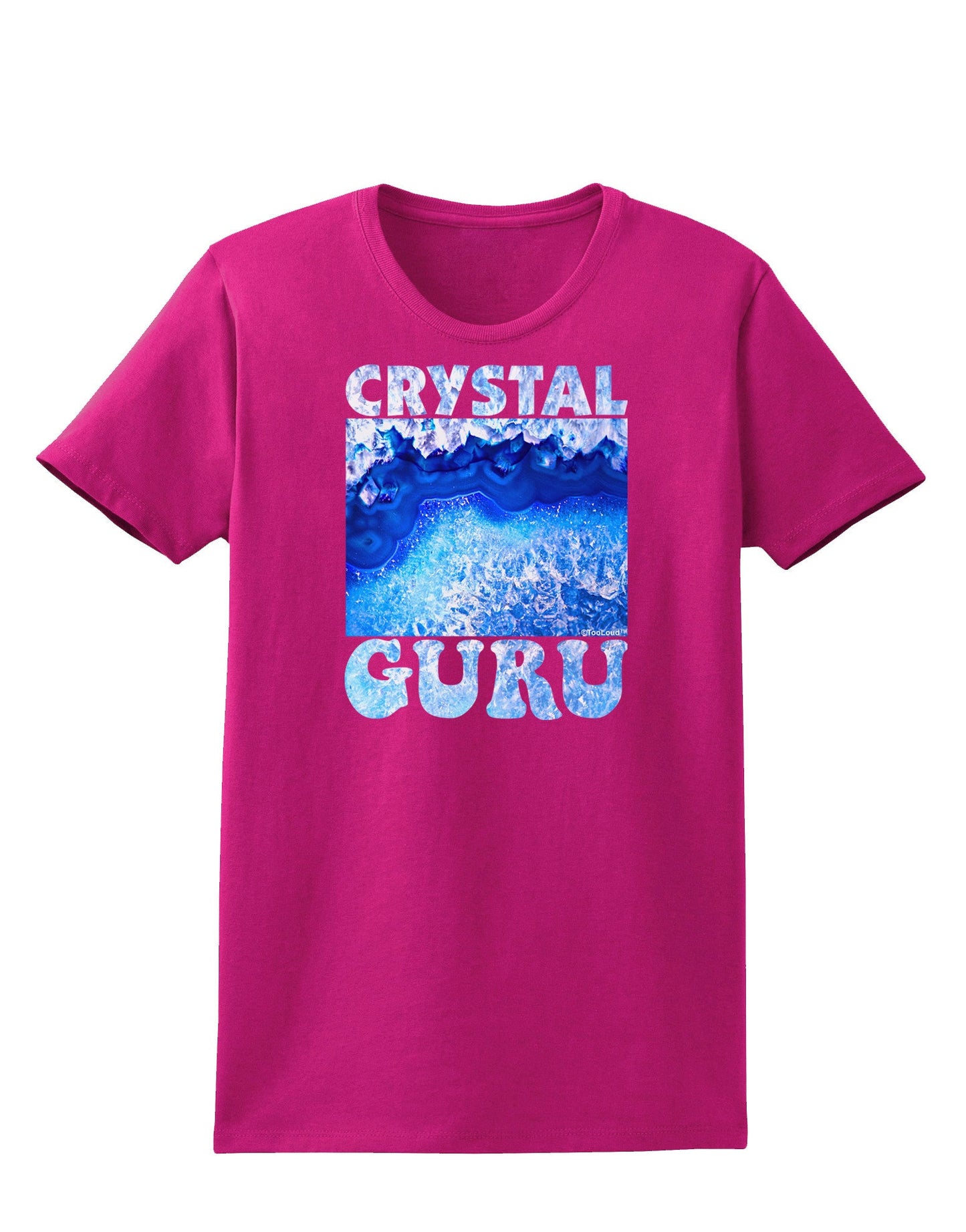 Crystal Guru Womens Dark T-Shirt-TooLoud-Hot-Pink-Small-Davson Sales