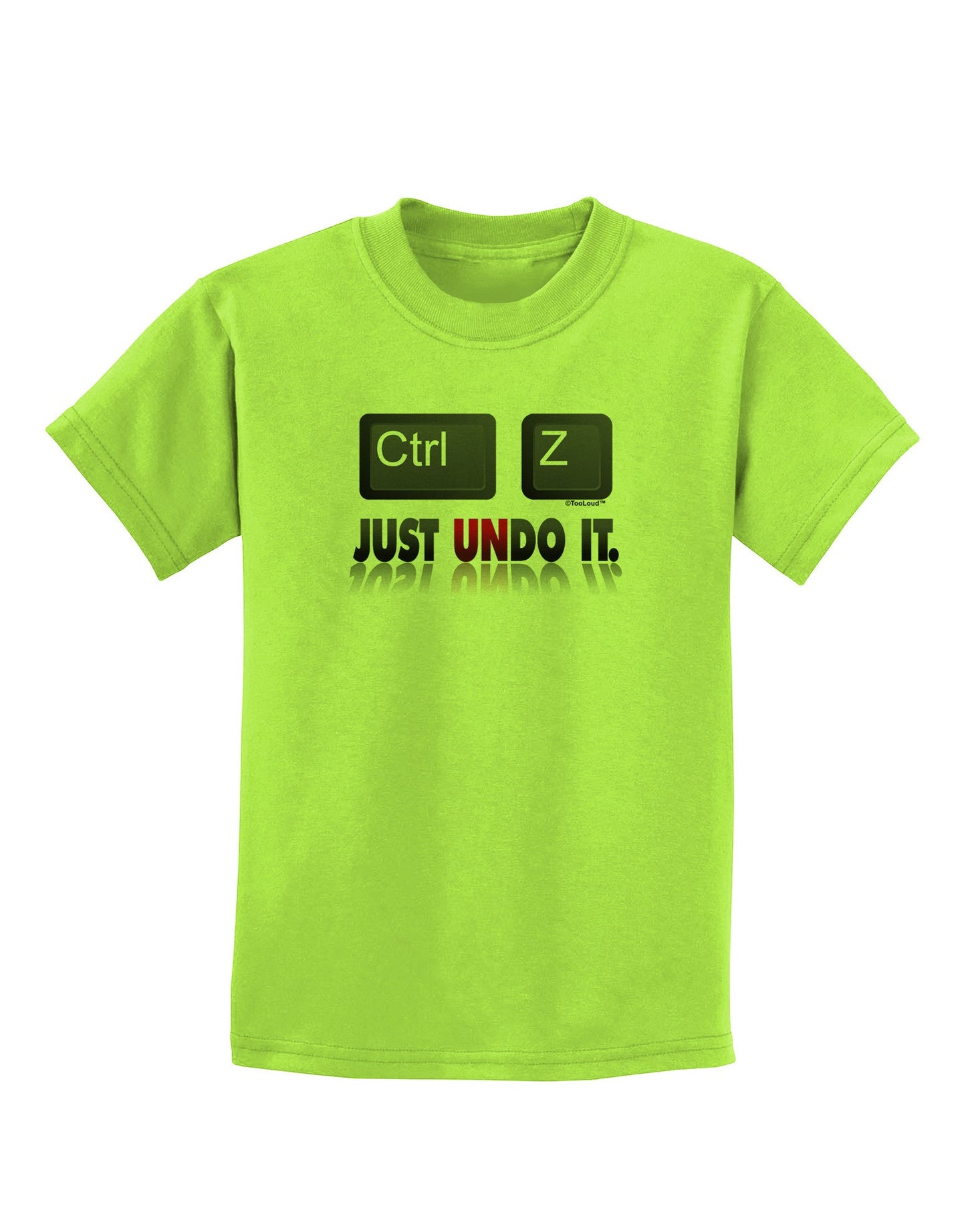 Ctrl Z Just Undo It Childrens T-Shirt-Childrens T-Shirt-TooLoud-Lime-Green-X-Small-Davson Sales