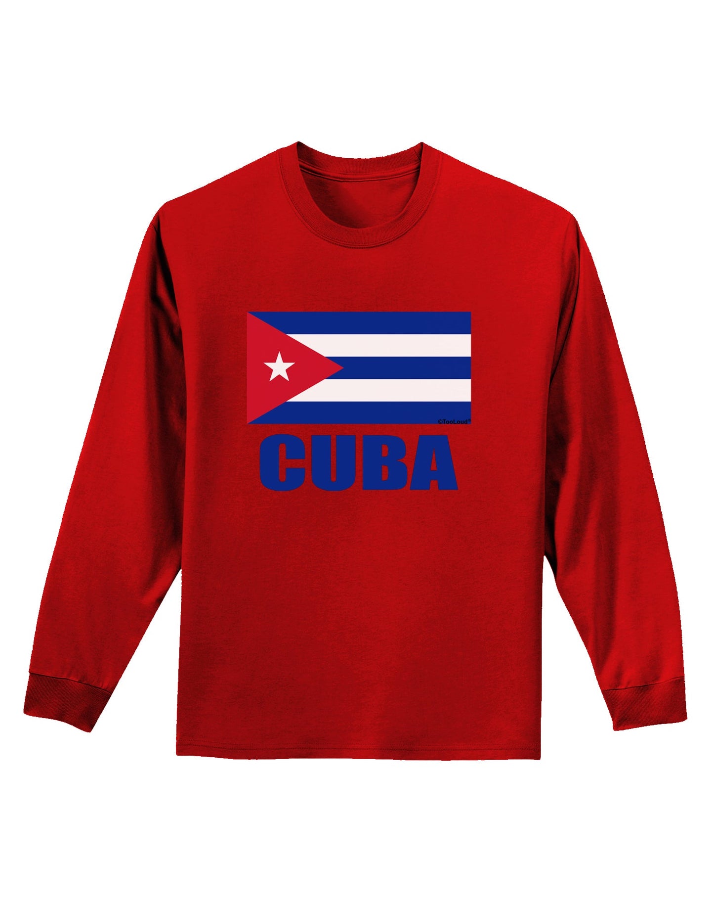 Cuba Flag Cuban Pride Adult Long Sleeve Dark T-Shirt by TooLoud-TooLoud-Red-Small-Davson Sales