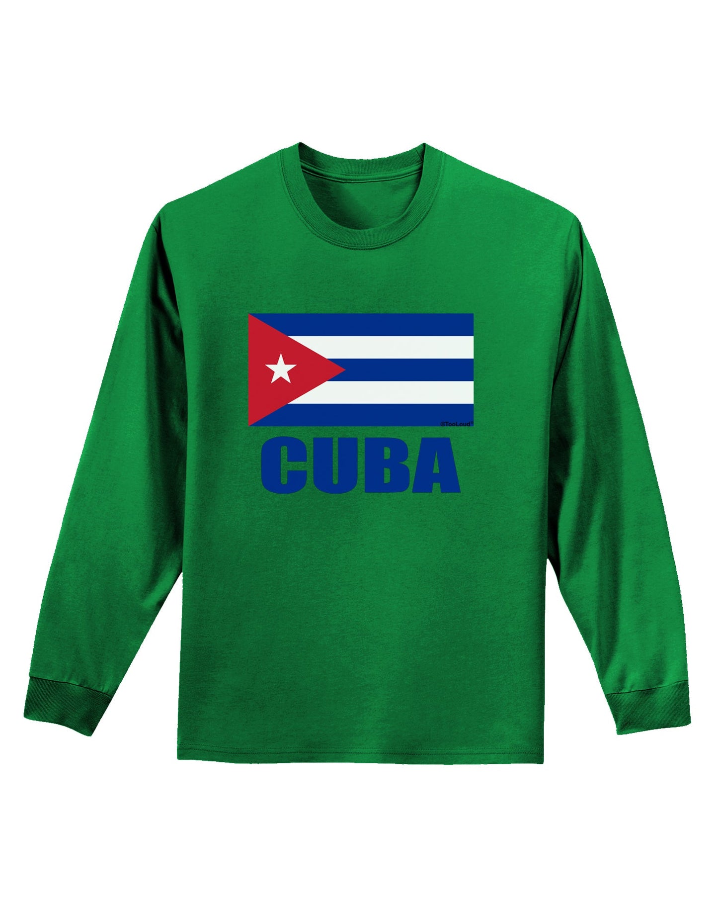 Cuba Flag Cuban Pride Adult Long Sleeve Dark T-Shirt by TooLoud-TooLoud-Kelly-Green-Small-Davson Sales