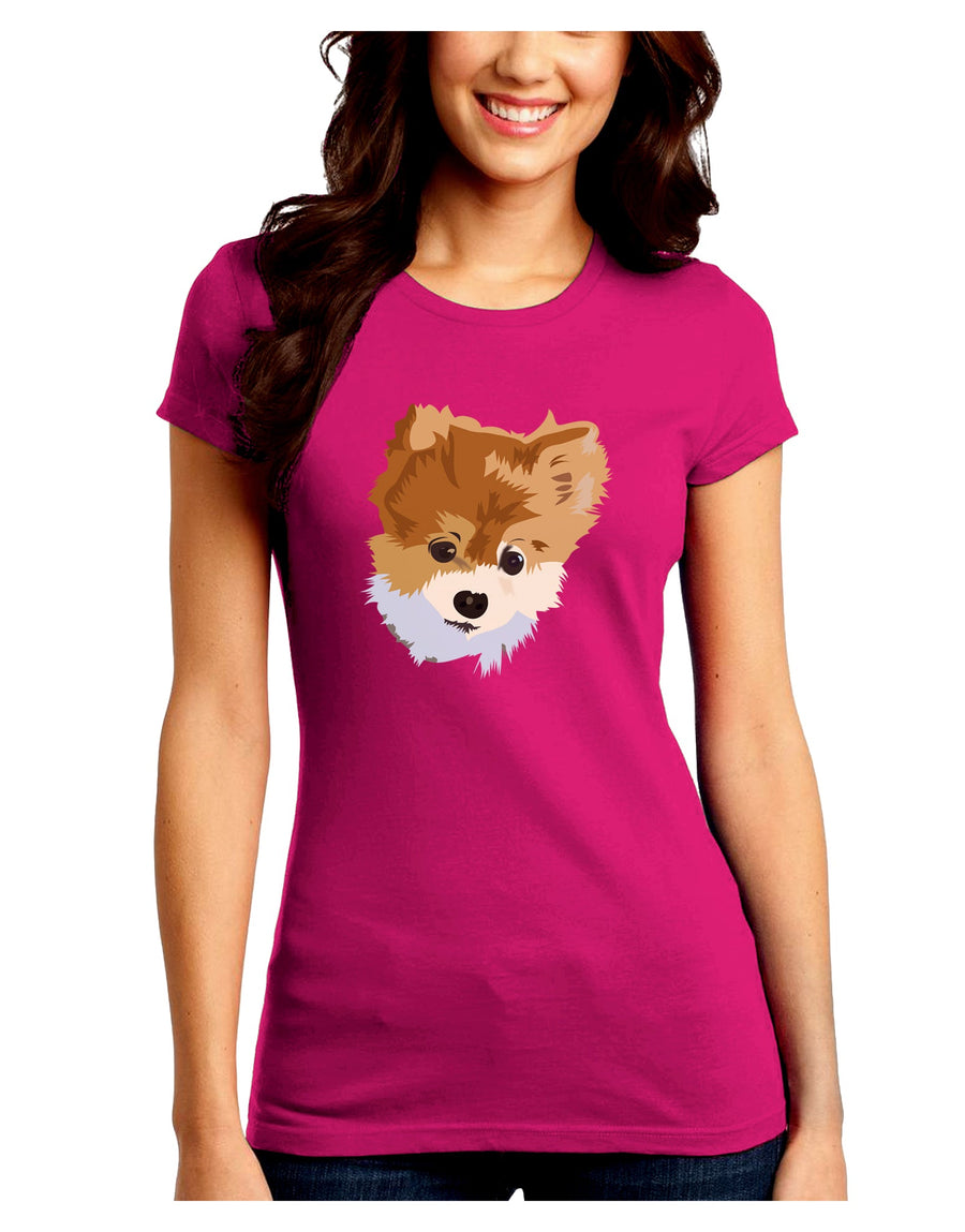 Custom Pet Art Juniors Petite Crew Dark T-Shirt by TooLoud-TooLoud-Black-Juniors Fitted Small-Davson Sales