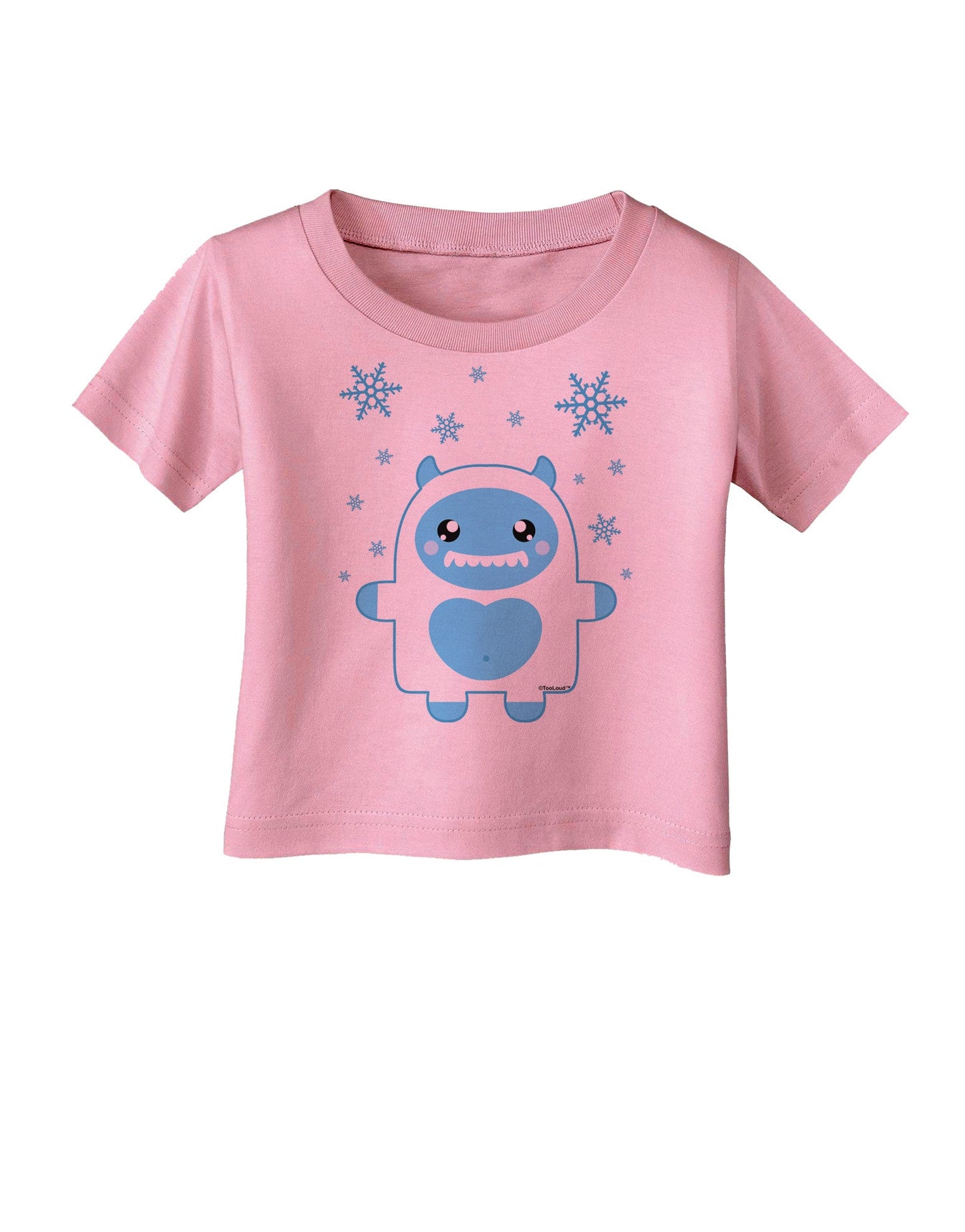 Cute Abominable Snowman Boy Yeti - Christmas Infant T-Shirt-Infant T-Shirt-TooLoud-Candy-Pink-06-Months-Davson Sales