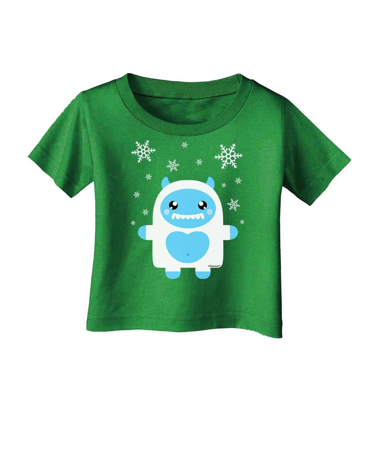 Cute Abominable Snowman Boy Yeti - Christmas Infant T-Shirt Dark-Infant T-Shirt-TooLoud-Royal-Blue-06-Months-Davson Sales