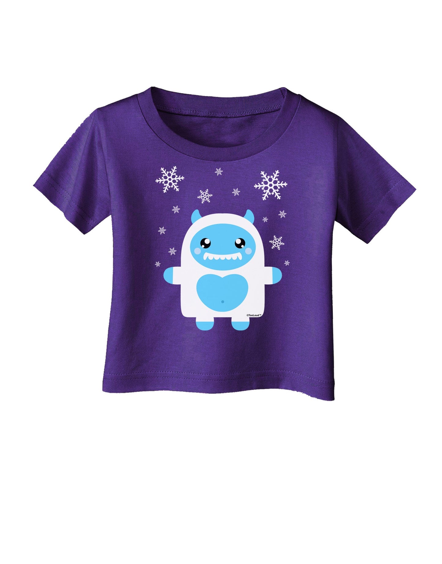 Cute Abominable Snowman Boy Yeti - Christmas Infant T-Shirt Dark-Infant T-Shirt-TooLoud-Purple-06-Months-Davson Sales