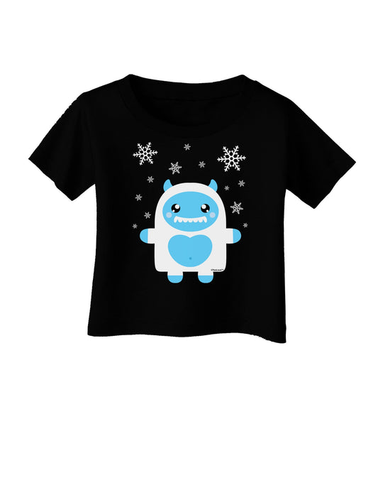 Cute Abominable Snowman Boy Yeti - Christmas Infant T-Shirt Dark-Infant T-Shirt-TooLoud-Black-06-Months-Davson Sales