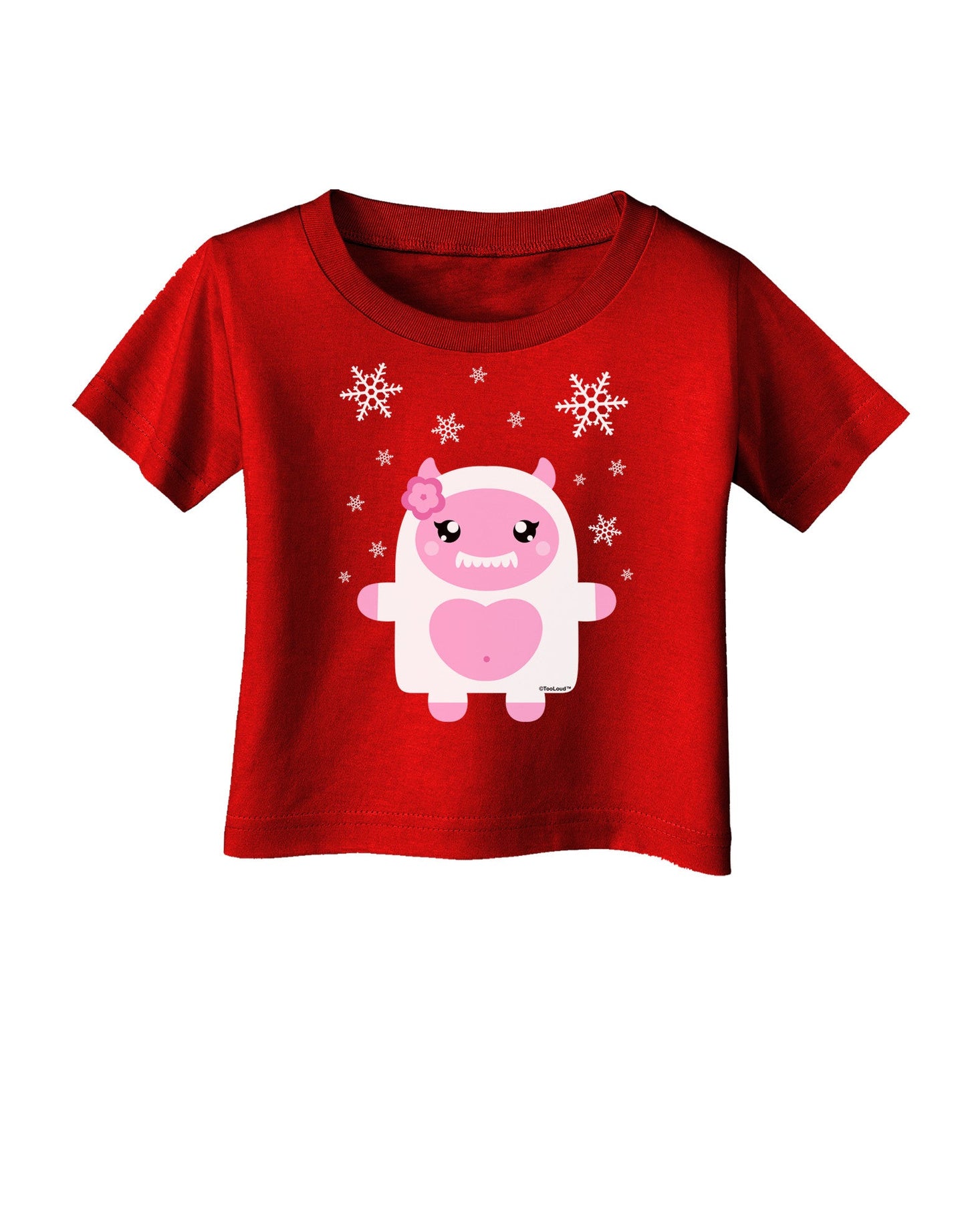Cute Abominable Snowman Girl Yeti - Christmas Infant T-Shirt Dark-Infant T-Shirt-TooLoud-Clover-Green-06-Months-Davson Sales