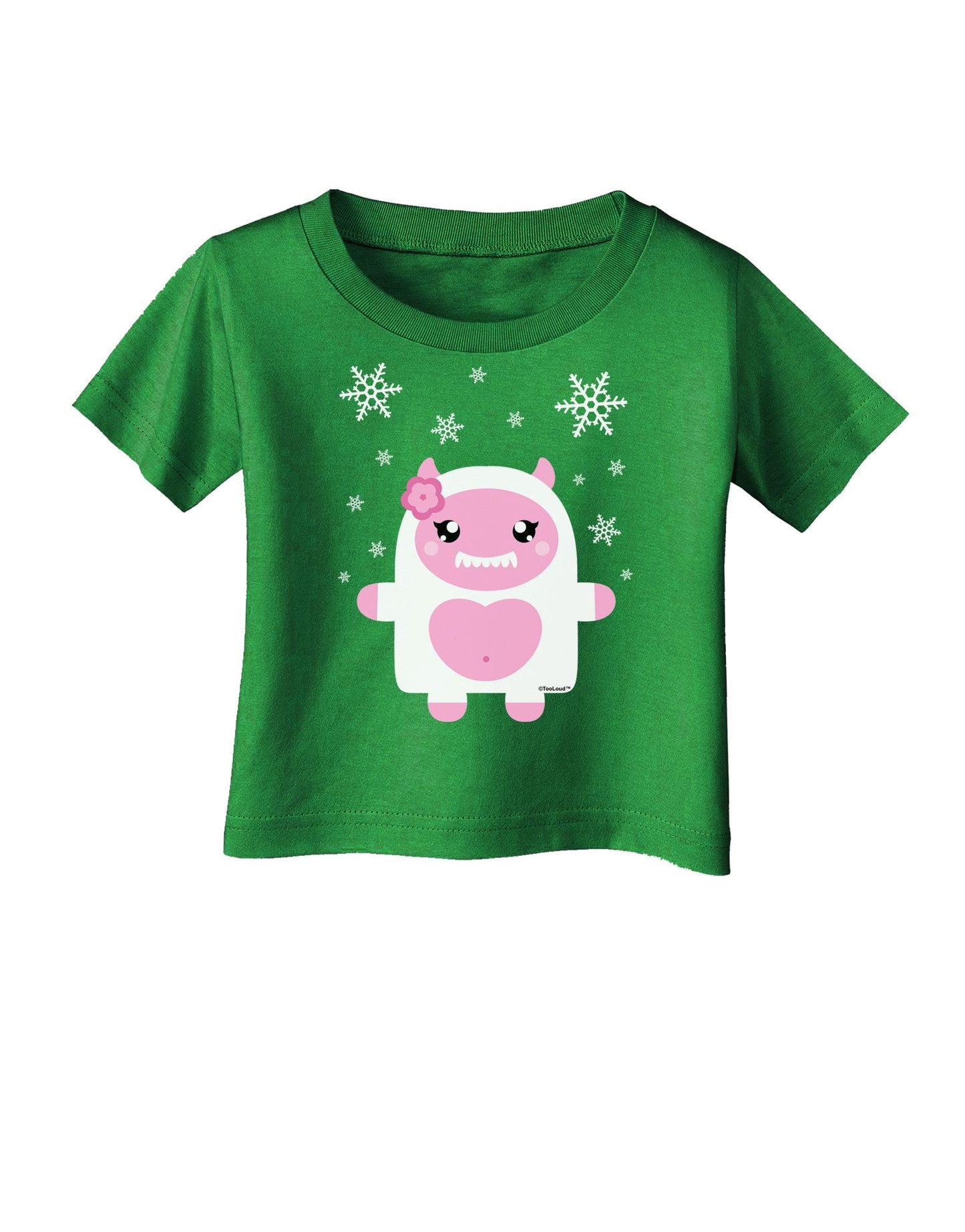 Cute Abominable Snowman Girl Yeti - Christmas Infant T-Shirt Dark-Infant T-Shirt-TooLoud-Royal-Blue-06-Months-Davson Sales